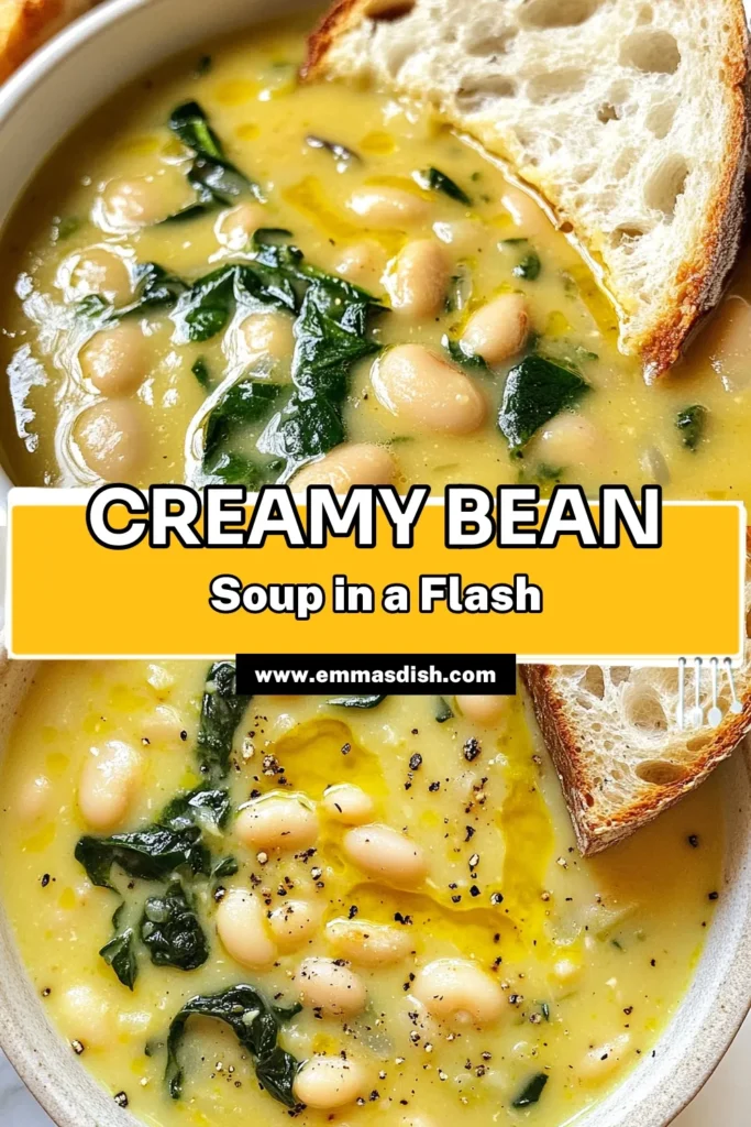 Warm up with this delightful creamy white bean soup, perfect for chilly days! This healthy bean soup features cannellini beans, fresh veggies, and homemade vegetable broth, making it an ideal choice for vegetarian bean recipes. With easy white bean dishes like this one, you’ll impress your family and nourish your body. Save this delicious recipe for later and enjoy the comfort of homemade goodness! #WhiteBeanSoup #SoupRecipes #HealthyEating #VegetarianRecipes