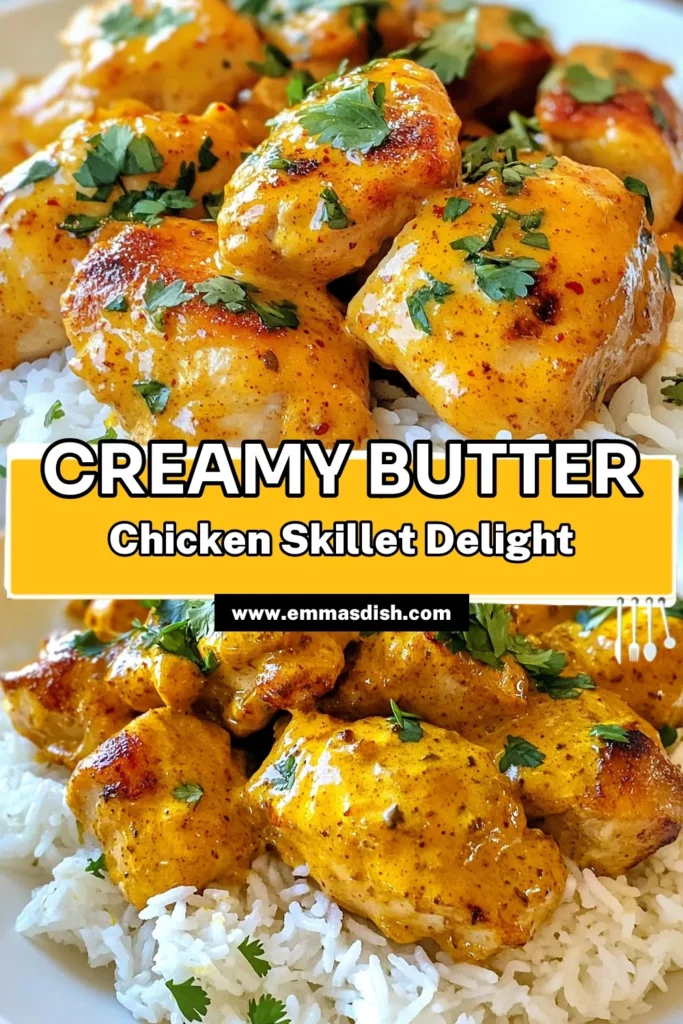 Savor the flavors of Texas Roadhouse Butter Chicken in this easy butter chicken recipe! This chicken skillet recipe is perfect for busy nights and brings the delicious taste of Indian butter chicken to your kitchen. Ready in just 30 minutes, it’s a delightful skillet dinner idea that your family will love. Try it tonight and impress your loved ones! Save this recipe for effortless weeknight dinners! #EasyButterChicken #SkilletDinnerIdeas #TexasRoadhouseButterChicken #IndianButterChicken