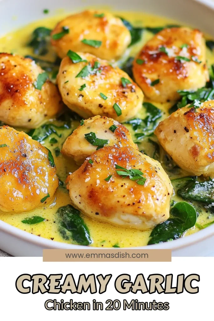 Indulge in these creamy garlic chicken bites, the perfect easy chicken recipe for your next gathering! This garlic chicken appetizer is rich, flavorful, and so simple to make. Featuring chicken breast, heavy cream, and Italian herbs, this creamy chicken dish is sure to impress your guests. Serve them over pasta or as a tasty dip. Try this delightful Italian chicken recipe today! Don't forget to save for later! #CreamyGarlicChicken #EasyChickenRecipes #GarlicChickenAppetizer #ItalianChickenRecipes
