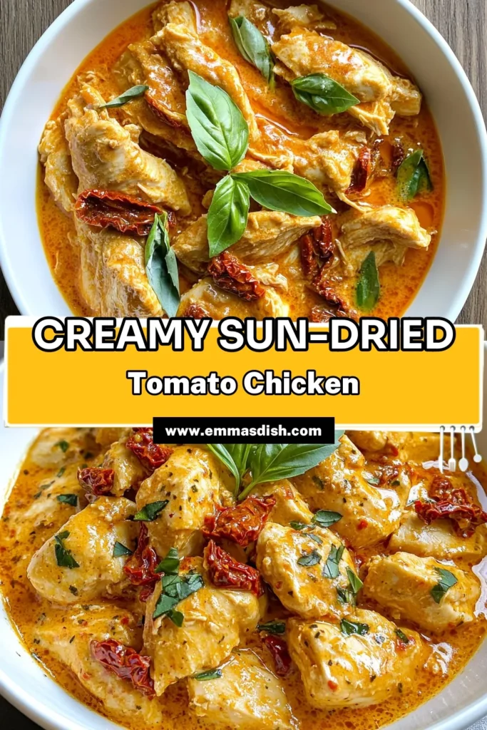 Looking for an easy chicken dinner that packs a punch? Try this delicious Slow Cooker Sun-Dried Tomato Chicken recipe! Perfect for busy weeknights, it's a healthy slow cooker meal made with tender chicken breasts, sun-dried tomatoes, and creamy coconut milk. Explore unique flavors with this coconut milk chicken recipe that you can serve over rice or pasta. Save this recipe now for your next family dinner! #SlowCookerChickenRecipes #SunDriedTomatoChicken #EasyChickenDinner #HealthySlowCookerMeals