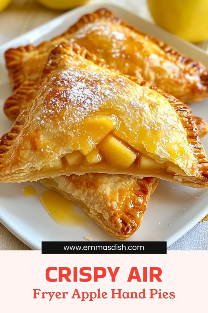 Indulge in a delightful treat with these Air Fryer Apple Hand Pies, the perfect easy apple dessert recipe! Made with Granny Smith apples, these homemade hand pies are crispy, delicious, and so simple to make. Perfect for any occasion, they come together quickly in your air fryer. Savor the flavors of this mouthwatering dessert. Try this recipe today and share a slice of happiness! #AirFryerRecipes #AppleDesserts #HomemadeHandPies #EasyDessertRecipes