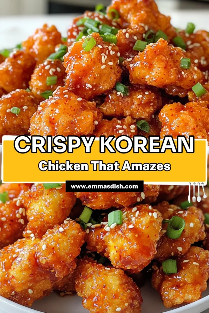 Indulge in this crispy Korean popcorn chicken recipe that's perfect for any occasion! Easy to make, this crispy fried chicken recipe is coated in a flavorful gochujang sauce, making it a standout dish. Discover how to create homemade popcorn chicken that will impress your family and friends. Perfect for parties or a delicious dinner, this recipe is a must-try! Save to your boards and elevate your dinners with this easy Korean recipe! #KoreanFood #FriedChicken #Yummy #Recipes