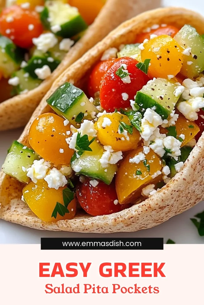 Indulge in delicious Greek salad pita pockets, a perfect blend of fresh flavors and wholesome ingredients for a healthy meal on the go! These easy Greek appetizer recipes are packed with whole wheat pita fillings, making them a nutritious choice. Enjoy this Mediterranean salad recipe that’s both refreshing and satisfying. Try this healthy pita recipe today and savor a taste of Greece! Click to discover more! #GreekSalad #HealthyRecipes #MediterraneanFood #PitaPockets