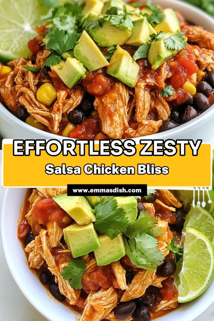 Enjoy a delicious and nutritious meal with this Paleo Crockpot Salsa Chicken! This zesty salsa chicken recipe is perfect for busy days, offering an easy paleo meal that's both healthy and gluten-free. With tender chicken, black beans, corn, and spices, it's packed with flavor. Perfect for busy weeknights! Try it out and savor the simplicity. Save this recipe for your next healthy meal! #PaleoCrockpotChicken #HealthyChickenRecipes #EasyPaleoMeals #GlutenFreeSlowCookerRecipes