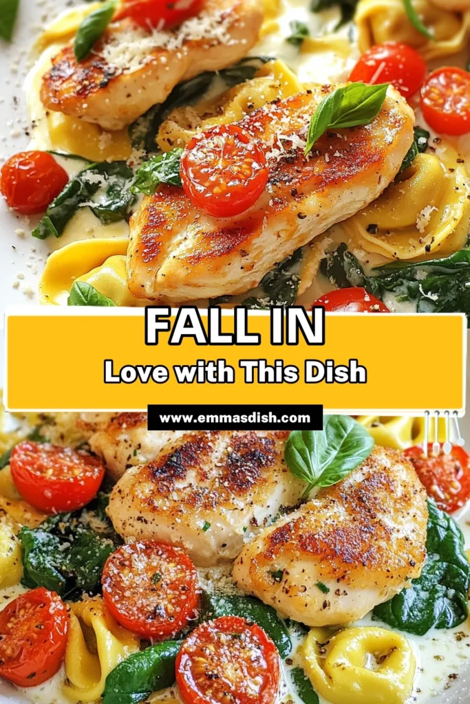 Indulge in this delicious Marry Me Chicken Tortellini, a creamy chicken tortellini recipe perfect for any night of the week. This easy chicken and tortellini dish comes together in just 30 minutes, making it an ideal one pan chicken pasta for busy evenings! Impress your loved ones with this flavorful meal that&rsquo;s sure to win hearts. Try it tonight! Save this recipe for later! #MarryMeChicken #ChickenTortellini #EasyDinner #30MinuteMeals