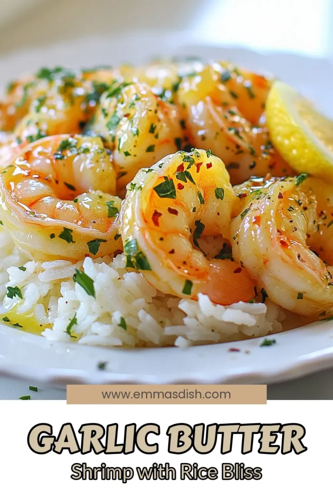 Discover a mouthwatering garlic butter shrimp recipe that combines succulent shrimp with fluffy jasmine rice for an easy shrimp dinner! This shrimp and rice dish features garlic shrimp with lemon for a fresh twist. Perfect for busy weeknights, this recipe takes only 30 minutes to prepare. Dive into this delicious meal today and impress your family! Save this recipe for later! #GarlicButterShrimp #EasyShrimpDinner #ShrimpAndRice #JasmineRiceAndShrimp