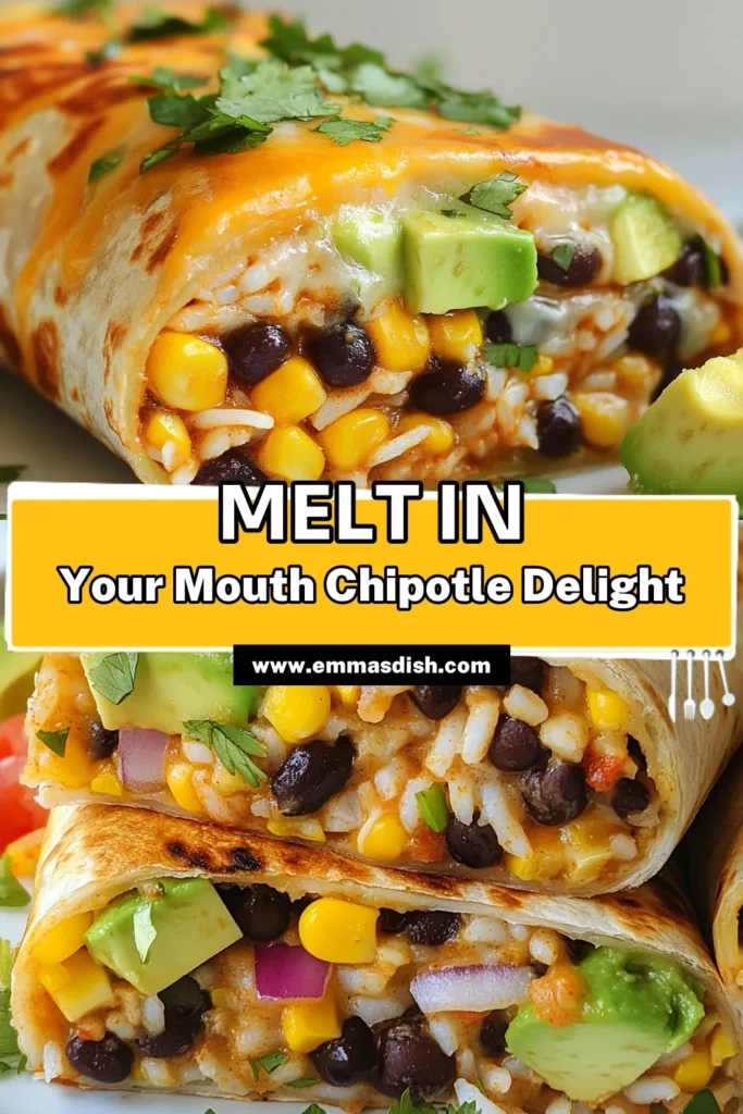 Get ready to indulge in this Cheesy Chipotle Melt, a perfect blend of flavors in a Vegetarian Tortilla Recipe! These Grilled Cheese Wraps are filled with rice, beans, and plenty of cheese, all drizzled with chipotle sauce for that extra kick. Perfect for a quick meal, these Easy Tortilla Melts are sure to impress. Try them today and explore delicious Chipotle Sauce Ideas! Save this recipe for later! #CheesyChipotleMelt #VegetarianTortillaRecipe #GrilledCheeseWraps #EasyTortillaMelts