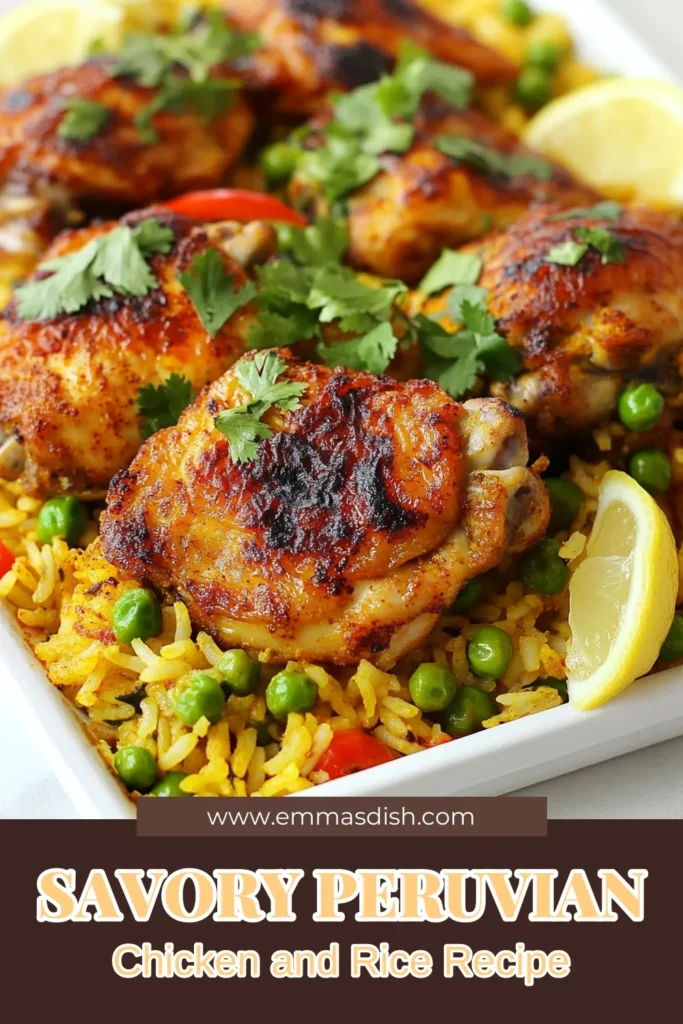 Discover the ultimate Peruvian chicken and rice recipe that brings flavor to your dinner table! This aromatic chicken and rice dish features juicy chicken thighs infused with aji amarillo paste for a delightful kick. Perfect for any night, this easy basmati rice dish is a crowd-pleaser. Impress your family with this simple chicken thighs recipe and enjoy the vibrant flavors of Peru. Save for later and elevate your weeknight meals! #PeruvianChicken #AromaticDish #BasmatiRice #EasyDinner