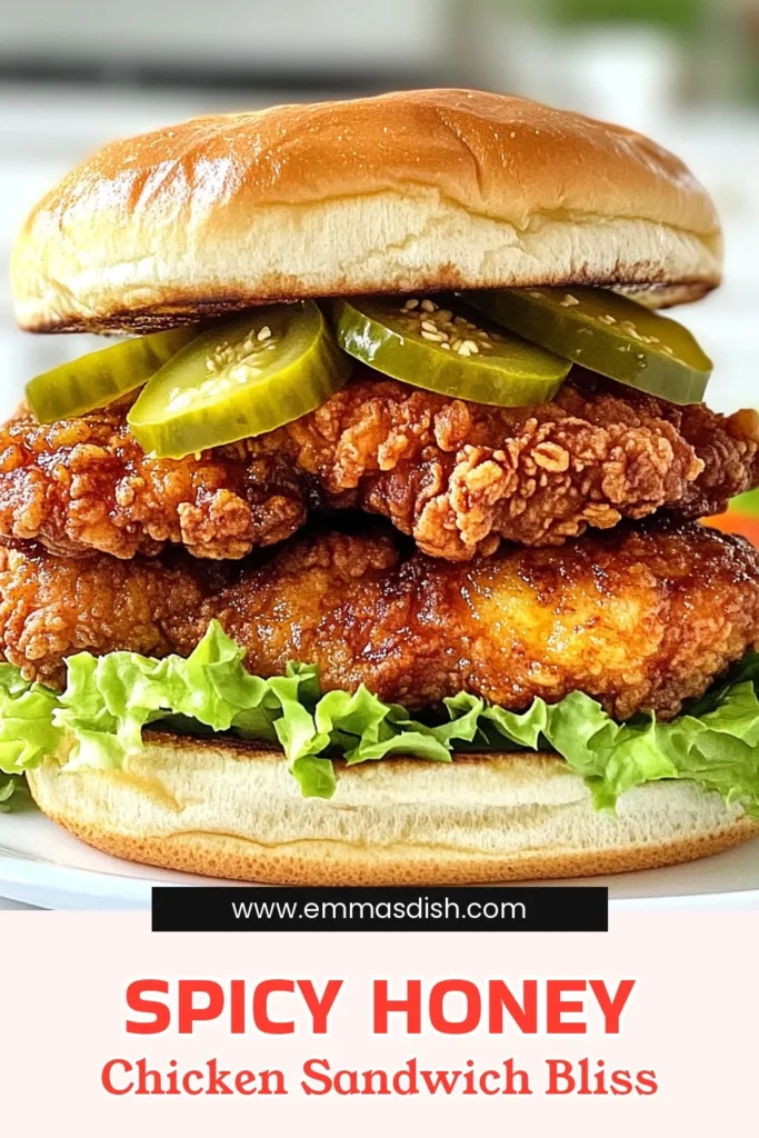 Indulge in the ultimate comfort food with this Jalapeño Honey Fried Chicken Sandwich! This spicy chicken sandwich recipe features tender, homemade fried chicken coated in a flavorful blend of spices and drizzled with a delicious jalapeño honey sauce. Perfectly served on a warm brioche bun, it’s a must-try for any foodie. Ready to elevate your sandwich game? Save this recipe now! #JalapeñoHoney #ChickenSandwich #FriedChicken #HomemadeSandwich