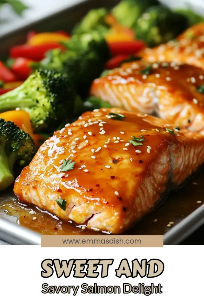 Discover the ultimate sheet pan salmon recipe with this easy honey garlic salmon dinner! Perfect for busy weeknights, this healthy salmon recipe combines tender salmon fillets and vibrant veggies roasted together for a delicious one-pan meal. In just 25 minutes, savor the sweet and savory flavors that make this dish a family favorite. Try it now for a hassle-free meal your taste buds will love! Save this recipe! #SheetPanSalmon #HoneyGarlicSalmon #HealthySalmon #OnePanMealsSalmon