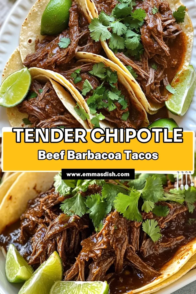 Get ready to delight your taste buds with this mouthwatering Slow Cooker Chipotle Beef Barbacoa recipe! Perfectly seasoned and slow-cooked to tender perfection, this dish is easy to make and ideal for taco night. Serve it in warm corn tortillas and garnish with fresh cilantro for an extra kick. Click through for the full recipe and tips to impress your guests! #SlowCookerRecipes #BeefBarbacoa #TacoNight #FoodieDelight