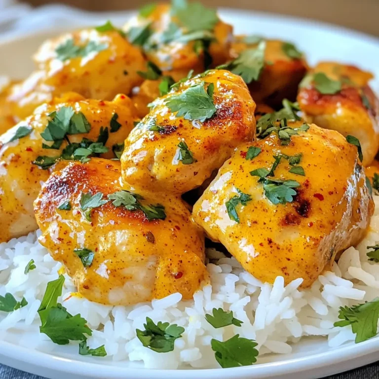 To make the Texas Roadhouse Butter Chicken Skillet, you need the following items: - 1 lb boneless, skinless chicken thighs, cut into bite-sized pieces - 3 tablespoons butter - 1 tablespoon olive oil - 1 small onion, finely chopped - 3 cloves garlic, minced - 1 teaspoon ginger, grated - 1 teaspoon paprika - 1 teaspoon cumin - ½ teaspoon turmeric - ½ teaspoon chili powder (adjust for spice) - 1 cup heavy cream - 1 cup chicken broth - Salt and pepper to taste - Fresh cilantro, chopped (for garnishing) - Cooked rice or naan (for serving) You will need a few basic tools to cook this dish: - Large skillet - Knife for chopping - Cutting board - Measuring spoons - Wooden spoon or spatula - Serving plates Using fresh, high-quality ingredients makes a big difference. Here are some tips: - Choose chicken thighs for juiciness. They stay tender when cooked. - Use fresh garlic and ginger for the best flavor. - Opt for real butter instead of margarine. It adds rich taste. - Look for high-quality spices. Fresh spices give more flavor. - Use heavy cream for a rich, creamy sauce. - Buy organic or free-range chicken for better quality. These tips will help you create a tasty Butter Chicken Skillet that everyone will love. Enjoy the cooking process! {{ingredient_image_1}} Start by grabbing a large skillet. Place it on the stove over medium heat. Add three tablespoons of butter and one tablespoon of olive oil. Wait until the butter melts and bubbles. This mix adds great flavor. Next, finely chop one small onion. Toss it in the skillet. Sauté for about three to four minutes until it turns soft and clear. Now, take three cloves of garlic and mince them finely. Add the garlic and one teaspoon of grated ginger to the skillet. Cook for one to two minutes until the aroma fills your kitchen. Now, let’s add the chicken. Cut one pound of boneless, skinless chicken thighs into bite-sized pieces. Place them in the skillet. Season with salt and pepper. Cook for about five to seven minutes. Stir occasionally until the chicken is golden brown. Then, it’s spice time! Sprinkle in one teaspoon of paprika, one teaspoon of cumin, half a teaspoon of turmeric, and half a teaspoon of chili powder. Adjust the chili powder for your spice level. Stir well, coating the chicken with all those yummy spices. Cook it for another two to three minutes, letting those flavors blend. Now, it’s time for the creamy goodness. Pour in one cup of heavy cream and one cup of chicken broth. Stir to combine everything in the skillet. Bring the mixture to a gentle simmer. Reduce the heat to low. Let it simmer for about ten to fifteen minutes. This allows the chicken to cook through and the sauce to thicken. Taste your dish and adjust the seasonings if needed. When done, remove it from heat. Garnish with fresh chopped cilantro for a pop of color. Serve your butter chicken over cooked rice or with warm naan. Enjoy your meal! To get the best flavor in your Texas Roadhouse Butter Chicken Skillet, use fresh spices. Fresh spices give your dish a bright taste. I love using real garlic and ginger. They add depth to the flavor. Don't skip the butter! It makes the chicken rich and creamy. You can also add a squeeze of lemon for a fresh kick. One common mistake is overcooking the chicken. This can make it dry. Cook the chicken until it is golden brown and just done. Another mistake is not letting the sauce simmer. Simmering thickens the sauce and deepens the taste. Finally, be careful with salt. Taste the dish before adding more. Start with a hot skillet. This helps sear the chicken well. Use medium heat to cook the chicken evenly. Stir occasionally to prevent sticking. After adding spices, let them cook for a minute. This brings out their full flavor. When you add cream and broth, stir well. This helps all the flavors blend together nicely. Aim for a gentle simmer for a thick sauce. Pro Tips Use Bone-In Chicken: For extra flavor, consider using bone-in, skin-on chicken thighs. This will enhance the richness of the dish. Spice It Up: Feel free to adjust the chili powder based on your heat preference. You can also add a pinch of cayenne for extra kick. Low and Slow: Let the dish simmer gently to allow the flavors to meld perfectly. This also helps in achieving a creamy texture. Fresh Herbs: Don't skip the cilantro! It adds a fresh burst of flavor that complements the rich sauce beautifully. {{image_2}} To make the Texas Roadhouse Butter Chicken Skillet spicy, add more chili powder. Start with an extra half teaspoon. You can also add diced jalapeños for a fresh kick. If you want even more heat, try adding crushed red pepper flakes. Adjust the heat based on your taste. For a dairy-free version, swap the heavy cream with coconut milk. This will keep the dish creamy without dairy. You can also use vegetable broth instead of chicken broth. This change keeps the flavor rich and satisfying. Make sure to check the labels for hidden dairy. To enhance the flavors, consider adding vegetables. Peas, bell peppers, or spinach work great. Toss them in when you add the chicken. You can also add nuts like cashews for crunch. Fresh herbs, like mint, can brighten the dish. Don't be afraid to get creative! To keep your Texas Roadhouse Butter Chicken Skillet fresh, let it cool first. Transfer it to an airtight container. Store in the fridge for up to three days. Make sure to label it with the date. This way, you won’t forget when you made it. When reheating, use a skillet or microwave. If using a skillet, warm it over low heat. Stir often to avoid burning. Add a splash of chicken broth to keep it moist. If using a microwave, place it in a microwave-safe bowl. Cover it loosely and heat in short bursts. This helps it heat evenly. To freeze, place the cooled dish in a freezer-safe container. Make sure it’s airtight to prevent freezer burn. Label the container with the date and contents. You can freeze it for up to three months. When ready to eat, thaw it in the fridge overnight before reheating. You can serve this dish with cooked rice or warm naan. Both options soak up the sauce well. For a veggie side, try steamed broccoli or a fresh salad. The cool crunch of a salad pairs nicely with the rich, creamy chicken. You can also add some yogurt for a tangy touch. Yes, you can use chicken breasts. They will work well in this recipe. However, chicken thighs have more fat, which makes them juicier and more flavorful. If you choose breasts, watch the cooking time. They may cook faster, so check for doneness sooner. Cooking chicken in a skillet takes about 15-20 minutes. First, you sauté the chicken for 5-7 minutes until golden brown. Then, let it simmer in the sauce for 10-15 minutes. Always check that the chicken is cooked through before serving. The internal temperature should reach 165°F for safety. In this article, we covered the key ingredients and equipment for making Texas Roadhouse Butter Chicken Skillet. I shared step-by-step instructions to help you cook the chicken well. You learned tips for the best flavor and how to avoid common mistakes. Variations, like spicy versions or dairy-free options, add fun to the dish. Lastly, I provided storage tips for leftovers. Cooking this meal is easy and rewarding. Enjoy your cooking journey and impress your family with this tasty dish!