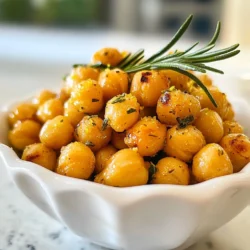 - 1 can (15 oz) chickpeas, drained and rinsed - 2 tablespoons olive oil - Zest of 1 lemon - 1 tablespoon fresh lemon juice - 2 teaspoons fresh rosemary, chopped (or 1 teaspoon dried rosemary) - 1 teaspoon garlic powder - 1/2 teaspoon smoked paprika - Salt and pepper to taste These main ingredients bring a bright and savory flavor to the roasted chickpeas. The lemon zest and juice add a fresh tang. The rosemary gives it a lovely herb taste. Garlic powder and smoked paprika add depth and warmth. - A pinch of cayenne pepper for heat - 1 tablespoon nutritional yeast for a cheesy flavor - A drizzle of balsamic glaze for sweetness - Other herbs, like thyme or oregano, for a twist These optional ingredients can elevate your chickpeas. Adding cayenne gives it a kick. Nutritional yeast brings a cheesy taste without dairy. Balsamic glaze adds a nice sweet touch. - Baking sheet - Parchment paper - Mixing bowl - Clean kitchen towel - Measuring spoons - Wooden spoon or spatula Having the right tools makes cooking easier. A baking sheet lined with parchment helps with cleanup. A mixing bowl is perfect for mixing flavors and coating chickpeas. Always keep a clean kitchen towel handy for drying chickpeas. {{ingredient_image_1}} First, you need to preheat your oven to 400°F (200°C). This step is key for getting those chickpeas nice and crispy. While the oven heats up, grab a baking sheet and line it with parchment paper. This makes cleanup easy and helps the chickpeas roast evenly. Next, take one can of chickpeas, which is about 15 ounces. Drain and rinse them well under cold water. This helps wash away any canning liquid. Spread the rinsed chickpeas on the baking sheet. Use a clean kitchen towel to pat them dry. Removing excess moisture is crucial for crispiness. In a large bowl, combine 2 tablespoons of olive oil, the zest of one lemon, and 1 tablespoon of fresh lemon juice. Add 2 teaspoons of chopped fresh rosemary, 1 teaspoon of garlic powder, and 1/2 teaspoon of smoked paprika. Season with salt and pepper to taste. Mix everything well to create a tasty marinade. Now, add the dried chickpeas to this bowl. Toss them around until every chickpea is coated in the marinade. Now it’s time to roast! Spread the chickpeas in a single layer on the baking sheet. Place them in the preheated oven and roast for 25-30 minutes. Make sure to stir them halfway through for even cooking. When they turn golden brown and crispy, they are done. Remove the baking sheet from the oven and let them cool slightly. They will get even crispier as they cool. Taste them and adjust the seasoning if needed. Enjoy your flavorful Lemon Rosemary Roasted Chickpeas! To get super crispy chickpeas, start with dry ones. After rinsing, pat them well with a towel. This helps remove extra moisture. The less moisture, the crispier your chickpeas will be. Spread them out in a single layer on your baking sheet. If they overlap, they will steam instead of roast. Stir them halfway through cooking to ensure even crisping. Use fresh herbs for the best taste. Fresh rosemary and lemon zest pack a punch. Garlic powder and smoked paprika add depth to the flavor. Adjust salt and pepper to your liking. You can also try adding a pinch of cayenne for heat. Mix your spices well before tossing them with the chickpeas. This ensures every bite is flavorful. Serve these roasted chickpeas as a snack, or add them to salads. They make a great crunchy topping. You can also pair them with hummus or yogurt dips. For a fun treat, try them in a wrap with fresh veggies. They are perfect for sharing at parties or for movie nights. Enjoy them warm or at room temperature for the best taste! Pro Tips Pat Them Dry: Ensuring that your chickpeas are completely dry before roasting will help them achieve that perfect crispy texture. Season Generously: Don't be shy with the seasoning! Adjust the salt, lemon juice, and spices to suit your taste for maximum flavor. Halfway Stir: Stirring the chickpeas halfway through cooking ensures they roast evenly and get crispy on all sides. Cool for Crunch: Let the chickpeas cool slightly after roasting; they will continue to crisp up as they cool down. {{image_2}} If you want to change up the flavor, try adding heat. For a spicy kick, mix in cayenne pepper or chili powder. Start with just a pinch, then adjust to your taste. If you prefer sweet flavors, add a touch of maple syrup or honey. This gives a nice caramelized finish when roasting. You can play with herbs and spices for new tastes. Instead of rosemary, try thyme or oregano for a different twist. For a Mediterranean vibe, add some cumin and coriander. Mixing in nutritional yeast can also give a cheesy flavor without dairy. Experiment with what you love! These roasted chickpeas are already vegan and gluten-free. This makes them a great snack choice for many diets. Ensure you use gluten-free spices to keep it safe for gluten-sensitive folks. You can also serve them over a salad or grain bowl for a complete meal that meets various dietary needs. After enjoying your Lemon Rosemary Roasted Chickpeas, store any leftovers in an airtight container. This keeps them fresh and tasty. Let them cool completely before sealing. If you do not have an airtight container, a resealable bag works fine too. Just squeeze out as much air as possible. To reheat roasted chickpeas, use an oven or an air fryer. Preheat your oven to 350°F (175°C). Spread the chickpeas on a baking sheet. Heat them for about 10 minutes, or until they feel warm and crispy. If using an air fryer, set it to 350°F (175°C) and cook for about 5 minutes. This way, they regain their crunch. Properly stored roasted chickpeas last about 3 to 5 days. Check for signs of spoilage before eating. Look for soft texture or off smells. If they feel chewy instead of crispy, toss them out. To keep them longer, consider freezing them. This can extend their shelf life up to 3 months. Just remember to thaw and reheat before enjoying again! Roast your chickpeas for 25-30 minutes at 400°F (200°C). Stir them halfway through. This ensures they cook evenly. Look for a golden brown color. The longer you roast, the crunchier they get. Just keep an eye on them to avoid burning. Yes, you can use dried chickpeas. Soak them overnight and cook until tender. This may take longer than using canned ones. After cooking, make sure to dry them well. If they are too wet, they won’t get crispy. These roasted chickpeas make a great snack on their own. You can add them to salads for crunch. They also work well as a topping for soups. Try them in grain bowls or as a side dish. Their lemony flavor brightens up many meals. Roasting chickpeas is simple and rewarding. We covered key ingredients, handy tools, and easy steps. With tips for extra crispiness and flavor, you'll impress anyone. There are many ways to customize your roasted chickpeas, too. Just remember to store them right for the best taste. Enjoy your new snack and be bold in trying new flavors. Happy roasting!