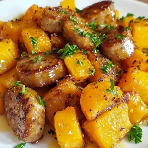 - 2 large sweet potatoes, diced - 1 lb chicken sausage or turkey sausage, sliced The star of this dish is the sweet potatoes. Their natural sweetness pairs well with the savory sausage. I love using chicken or turkey sausage for a lighter option. The sausage brings great flavor and protein to the meal. - 1/4 cup honey - 4 cloves garlic, minced - 2 tablespoons olive oil - 1 teaspoon smoked paprika - 1/2 teaspoon cayenne pepper (optional, for heat) - Salt and pepper to taste These seasonings make the dish truly special. Honey adds sweetness, while garlic gives depth. Olive oil helps everything roast nicely. Smoked paprika adds a hint of smokiness. Cayenne pepper gives a bit of heat, but you can skip it if you prefer milder flavors. Don&rsquo;t forget the salt and pepper; they balance the dish. - Fresh parsley, chopped (for garnish) - Optional spices Fresh parsley adds a pop of color. It also brightens the flavors. You may add other spices if you like. Experiment with what you have on hand. Keep it simple or get creative! {{ingredient_image_1}} - Dicing Sweet Potatoes Start by peeling the sweet potatoes. Cut them into small cubes. Aim for even pieces. This helps them cook quickly and evenly. - Slicing Sausage Take your chicken or turkey sausage. Slice it into rounds. You want each piece to be about half an inch thick. This size ensures they cook well. - Mixing Ingredients Together In a bowl, add honey, minced garlic, olive oil, smoked paprika, and cayenne pepper if you like heat. Stir everything together until combined. This mixture is key for flavor. - Adjusting Flavors Taste the mixture. If you want more sweetness, add a bit more honey. If you like spice, add more cayenne. Keep adjusting until it suits your taste. - Preparing the Baking Sheet Line a baking sheet with parchment paper. This makes for easy cleanup later. Spread the diced sweet potatoes and sausage on the sheet evenly. - Roasting Time and Temperature Preheat your oven to 400&deg;F (200&deg;C). Roast the mixture for 25-30 minutes. Stir halfway through to ensure even cooking. The sweet potatoes should be tender and slightly caramelized. The sausage should be heated through and flavorful. When picking sausage, I often choose between chicken and turkey. Both options are tasty and lean. Chicken sausage has a milder flavor. Turkey sausage offers a slightly richer taste. You can also try flavored varieties. Look for options with herbs or spices for extra zest. Spacing is key on the baking sheet. Make sure to spread the sweet potatoes and sausage evenly. This helps them cook well without steaming. I always leave some space between pieces. It allows hot air to circulate. To check for doneness, pierce a sweet potato with a fork. It should be soft and tender. The sausage should be heated through and slightly browned. Pair this dish with a fresh salad or steamed veggies. The bright flavors complement the sweetness of the potatoes. For plating, arrange the sausage and sweet potatoes neatly. Sprinkle fresh parsley on top for a pop of color. This adds a nice touch and freshness to your meal. Pro Tips Choose the Right Sausage: Opt for chicken or turkey sausage that is flavorful and juicy to enhance the overall taste of the dish. Cut Sweet Potatoes Evenly: Dicing the sweet potatoes into uniform pieces ensures they cook evenly and achieve the perfect texture. Check Roasting Progress: Stir the mixture halfway through roasting to ensure even caramelization and prevent burning. Fresh Herbs for Garnish: Adding fresh parsley just before serving brightens the dish and adds a refreshing flavor contrast. {{image_2}} You can switch up the sweet potatoes. Try other root veggies like carrots or parsnips. They give a nice twist. You can also add bell peppers or onions. These choices add color and a fresh taste. If you want a change, use pork sausage instead of chicken or turkey. Pork adds a rich flavor. For a meatless meal, consider plant-based sausage. It has great taste and works well with the other ingredients. You can change the sweetness level of the dish. Add more or less honey based on your taste. If you like heat, increase the cayenne pepper. This will give the dish a spicy kick. Adjust these to make this meal just right for you. - Refrigeration Tips: Place any leftover honey garlic sausage sweet potatoes in an airtight container. Store them in the fridge for up to three days. Make sure to let them cool before sealing. This keeps the flavors fresh. - Freezing Instructions: To freeze, portion the leftovers into freezer-safe bags. Squeeze out any air and seal tightly. You can freeze them for up to three months. When ready to eat, thaw overnight in the fridge before reheating. - Best Techniques for Retaining Flavor: The best way to reheat is in the oven. Preheat it to 350&deg;F (175&deg;C). Spread the sweet potatoes and sausage on a baking sheet. Heat for about 15-20 minutes until hot. This method keeps everything crispy and tasty. - Suggested Kitchen Appliances: You can also use a microwave for quick reheating. Place the dish in a microwave-safe bowl and cover it. Heat in 1-minute intervals, stirring in between. This helps avoid cold spots. A skillet works well too. Just add a bit of oil and heat over medium heat until warm. Yes, you can use regular sausage. Just keep in mind, it will change the taste. Honey garlic sausage adds sweetness and flavor. You might miss the sweet notes. Try adding a bit of honey to regular sausage. This will mimic the flavor of honey garlic sausage. Absolutely! This dish is great for meal prep. You can make it ahead of time and store it. Just follow these tips: - Cook in bulk: Make a double batch to have plenty of servings. - Cool before storing: Let the dish cool down before placing it in containers. - Use airtight containers: This keeps the food fresh and tasty in the fridge. - Reheat properly: Use the oven or microwave to reheat, not the stove. This dish pairs well with many sides. Here are some ideas: - Steamed broccoli: Adds a nice crunch and color. - Green salad: A fresh side to balance the meal. - Rice or quinoa: For a hearty finish. - Crusty bread: Great for soaking up the sauce. These sides make the meal even more filling and enjoyable. This dish blends honey garlic sausage with sweet potatoes for tasty comfort food. You can easily prep the ingredients, make a flavorful mixture, and roast them perfectly. Remember to choose the right sausage and ensure everything cooks evenly. Feel free to experiment with different vegetables and proteins. Store leftovers properly, and enjoy reheating them later. With these tips and variations, you can create a delicious meal tailored to your taste. Try it out and discover your favorite combinations!