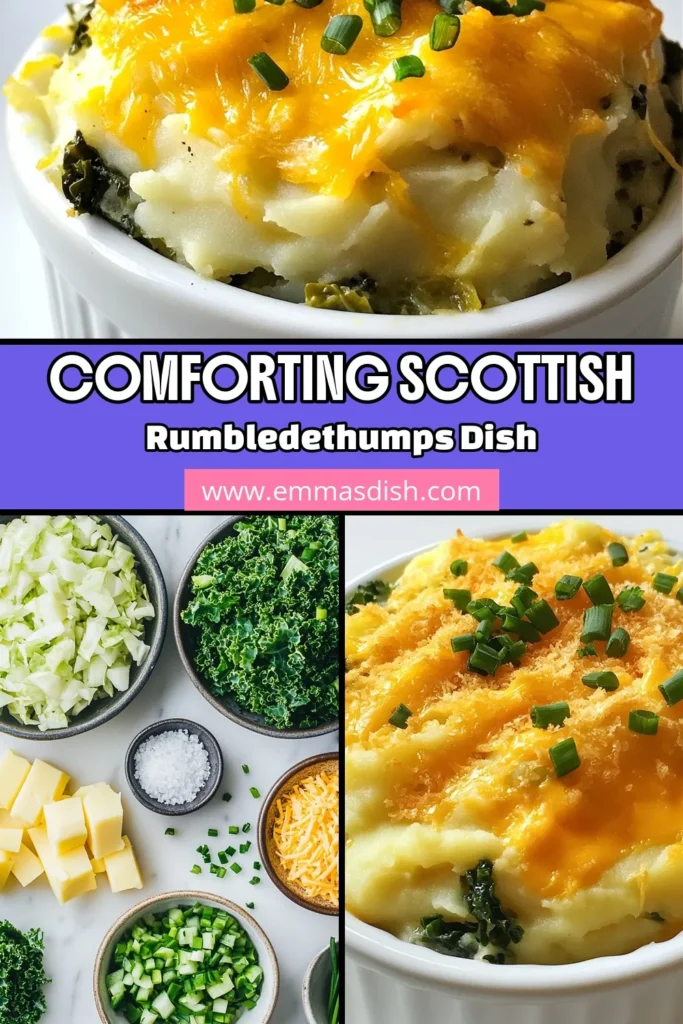 Discover the heartwarming Scottish Rumbledethumps recipe, a hearty potato and cabbage dish perfect for comfort food lovers. This cheesy kale and potato bake combines simple Rumbledethumps ingredients, like potatoes, cabbage, and cheddar, to create a delightful dish that will warm your soul. Follow our easy instructions to make this traditional Scottish favorite that your family will love. Save this recipe for a cozy night in! #ScottishCuisine #ComfortFood #Rumbledethumps #CheesyBake