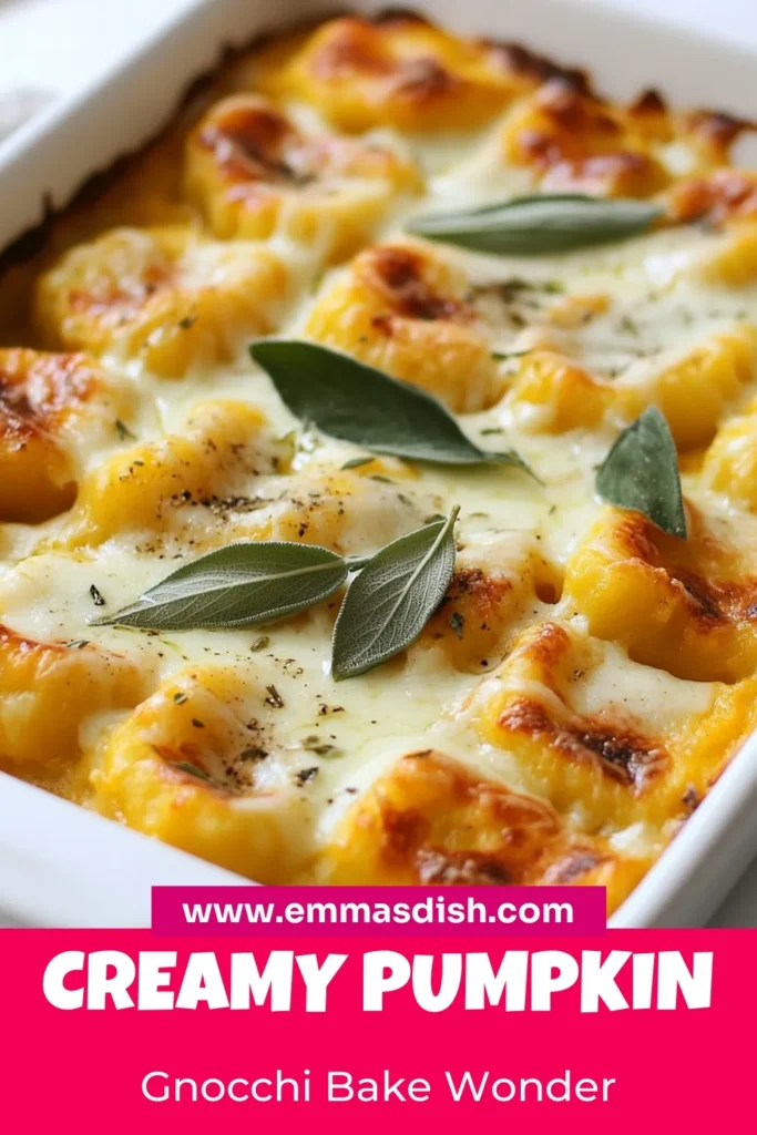 Discover the ultimate comfort food with this delicious pumpkin gnocchi recipe! This baked pumpkin gnocchi casserole combines homemade gnocchi with pumpkin and creamy ricotta cheese for a hearty dish. Perfect for a cozy dinner, it showcases layers of cheese and sage for extra flavor. Try this easy pumpkin bake recipe and impress your loved ones. Save this recipe now for a delightful meal! #PumpkinGnocchi #GnocchiRecipe #ComfortFood #FallRecipes