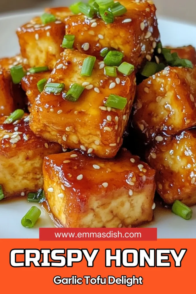 Discover the deliciousness of crispy honey garlic tofu, a must-try vegan tofu recipe! This easy tofu dinner features a sweet and savory honey garlic sauce that elevates your meal. Perfectly fried tofu cubes are combined with aromatic garlic and ginger for a flavor explosion. Ready in just 30 minutes, you can impress anyone at your dinner table! Save this recipe for a delightful weeknight dish! #VeganRecipes #TofuLovers #EasyDinners #HoneyGarlicTofu