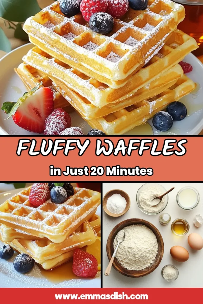 Discover the secret to perfect fluffy waffles with this easy homemade waffle recipe! Learn how to make waffles from scratch using the best waffle ingredients like all-purpose flour, sugar, and eggs. With just a simple easy waffle mix, you can whip up delicious fluffy waffles that are golden brown every time. Save this recipe to impress your family and friends with breakfast they’ll love! #WaffleRecipe #HomemadeWaffles #FluffyWaffles #BreakfastIdeas