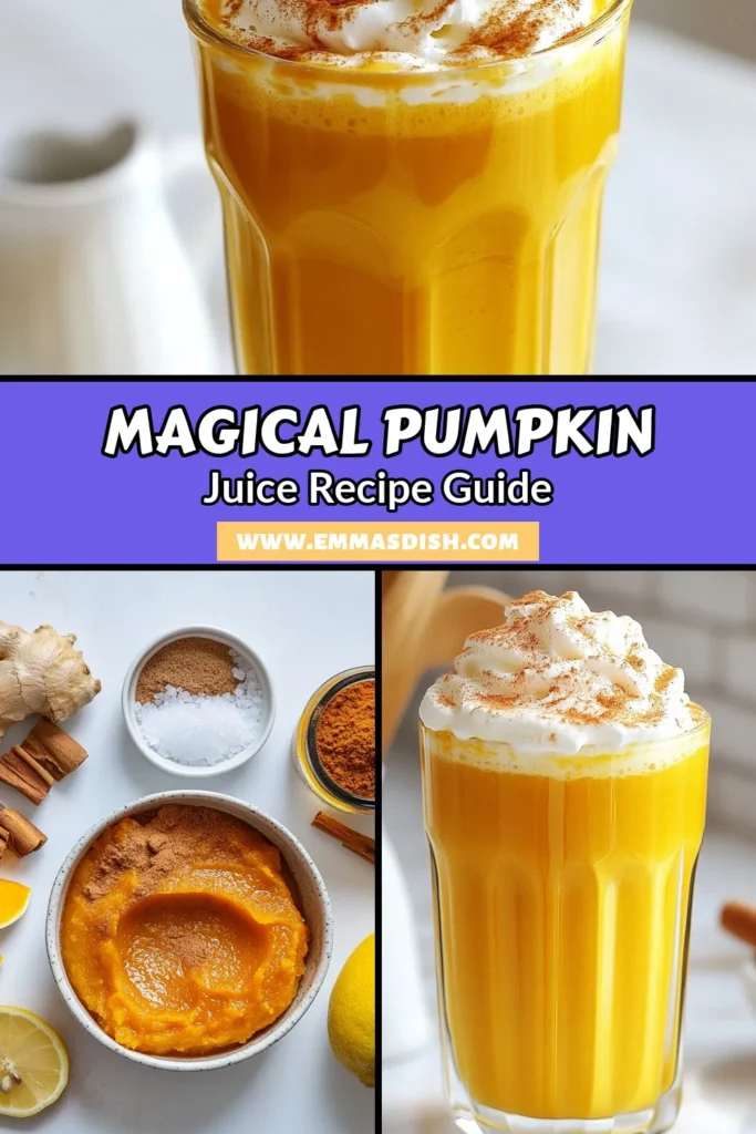 Brew your very own Hogwarts pumpkin juice with this enchanted pumpkin juice recipe! This homemade pumpkin juice is a delightful pumpkin drink recipe that brings the magic of Harry Potter inspired beverages right to your kitchen. Perfect for fall festivities or a themed party, this recipe is easy to follow and sure to impress. Try it now, and make your gatherings more magical! Don't forget to save this for later! #PumpkinJuice #HarryPotter #FallRecipes #HomemadeDrinks
