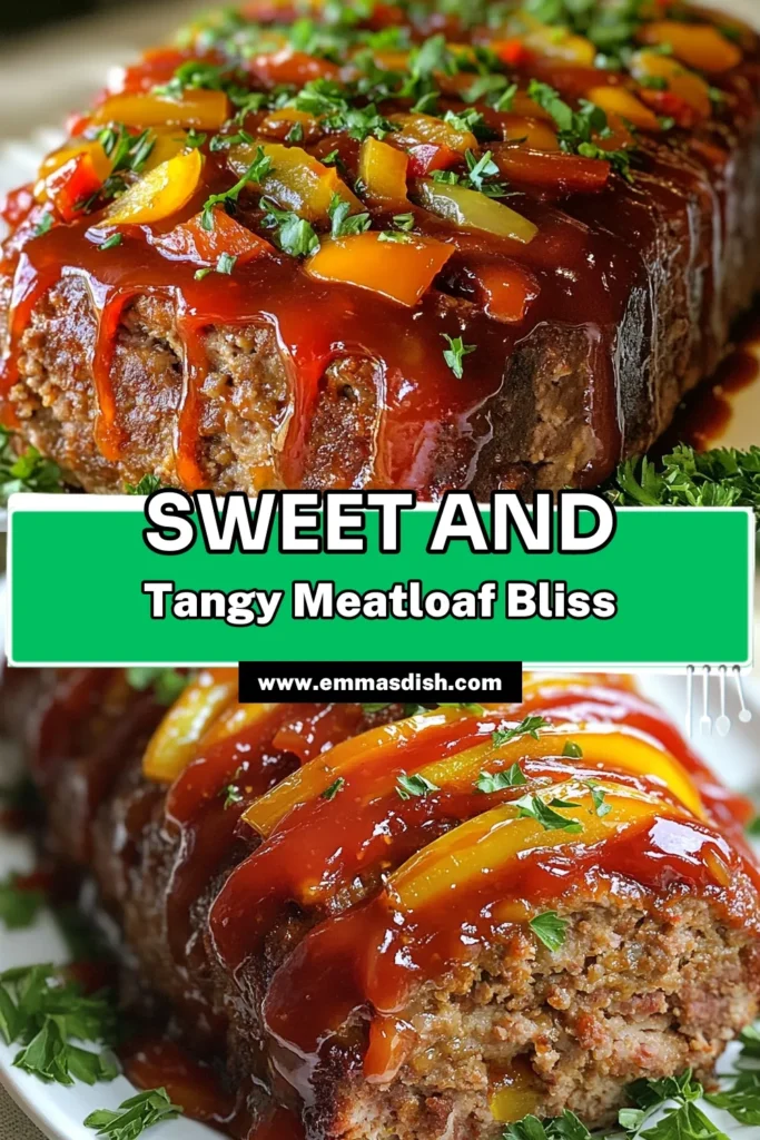 Discover the irresistible flavors of Sweet Tangy Meatloaf with this easy Glazed Meatloaf Recipe! Combining ground beef and turkey, this Easy Meatloaf with Glaze features a rich ketchup glaze that adds the perfect touch of sweetness and tang. Perfect for family dinners, this meatloaf serves 6-8 and is quick to whip up. Try it today and elevate your weeknight meals! Save this recipe for later! #MeatloafRecipe #SweetTangyMeatloaf #GlazedMeatloaf #EasyDinnerIdeas