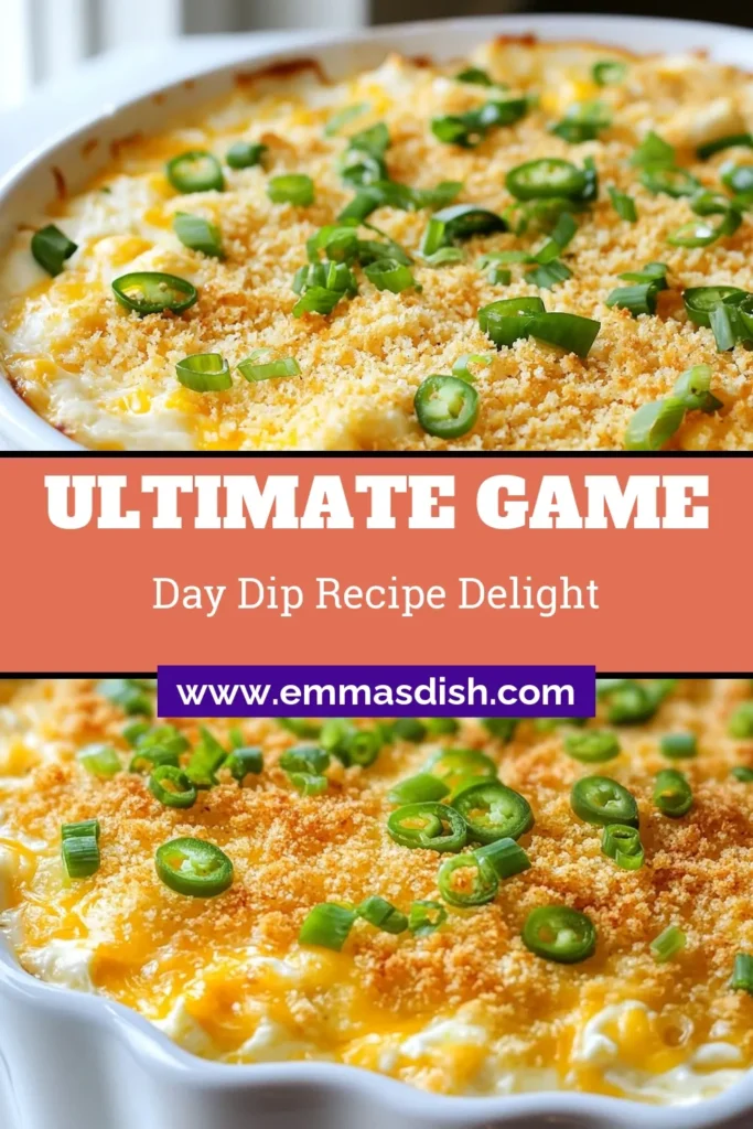 Elevate your Game Day gatherings with this irresistible Jalapeño Popper Dip! This creamy cheese dip recipe combines the perfect blend of cream cheese, cheddar, and pepper jack, with just the right amount of heat from fresh jalapeños. Ideal as a spicy party dip, it’s an easy baked dip recipe that will have everyone coming back for more. Don’t miss out—pin this quick and delicious appetizer today! #GameDayAppetizers #JalapenoPopperDip #SpicyPartyDip #EasyBakedDipRecipe