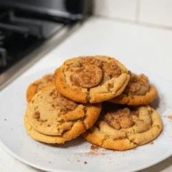 To make these delicious pumpkin spice snickerdoodles, you need the right ingredients. Here&rsquo;s what you&rsquo;ll need: - 1 cup unsalted butter, softened - 1 cup granulated sugar - 1/2 cup packed brown sugar - 1/2 cup pumpkin puree - 2 large eggs - 3 1/2 cups all-purpose flour - 2 teaspoons cream of tartar - 1 teaspoon baking soda - 1/2 teaspoon salt - 1 teaspoon cinnamon - 1/2 teaspoon nutmeg - 1/2 teaspoon ground ginger - 1/4 teaspoon cloves - 1 tablespoon cinnamon sugar for rolling Each ingredient plays a role in making these cookies soft, sweet, and full of fall flavor. The butter adds creaminess, while the sugars create a perfect sweetness. Pumpkin puree gives these cookies their unique flavor and moistness. The spices&mdash;cinnamon, nutmeg, ginger, and cloves&mdash;bring warmth and that iconic pumpkin spice taste. You can adjust the spice levels if you want a stronger kick. Using cream of tartar and baking soda helps the cookies rise and stay soft. Flour binds everything together, creating a nice dough. I recommend using fresh pumpkin puree for the best taste, but canned works too. Just make sure to use pure pumpkin, not pumpkin pie filling. This ensures you get the right flavor and texture. Gather these ingredients, and you are ready to bake a batch of pumpkin spice snickerdoodles that will fill your kitchen with the sweet aroma of fall! {{ingredient_image_1}} - Preheat your oven to 350&deg;F (175&deg;C). - Line a baking sheet with parchment paper. This helps the cookies not stick. - In a large bowl, cream together the softened butter, granulated sugar, and brown sugar. Use a mixer for a light and fluffy mix. - Add the pumpkin puree and stir well. Then, add the eggs one at a time. Mix until everything is well combined. - In another bowl, whisk together the flour, cream of tartar, baking soda, salt, and spices. - Make sure to mix cinnamon, nutmeg, ginger, and cloves into the dry mix. This brings out the fall flavors. - Scoop tablespoon-sized balls of dough. Roll them between your hands to form smooth balls. - Roll each ball in the cinnamon sugar mix until coated. - Place the balls on the prepared baking sheet, keeping about 2 inches between each. - Bake in the preheated oven for 10-12 minutes. The edges should be lightly golden. The centers may look soft. They will firm up as they cool. - Let the cookies cool on the baking sheet for 5 minutes. Then, move them to a wire rack to cool completely. - Monitor baking time for optimal results. Keep an eye on the cookies while they bake. They take 10-12 minutes. You want the edges to turn golden. The centers can remain soft. They will firm up as they cool. - How to avoid overmixing cookie dough. Mix your wet and dry ingredients until just combined. Overmixing makes cookies tough. Just a few turns with a spatula will do the job. - Ideas for garnishing cookies. Arrange the cookies on a festive platter. A light sprinkle of cinnamon on top adds a nice touch. You can also use some colorful sprinkles for fun! - Serving suggestions with dips or drinks. Serve the cookies with a small dish of pumpkin spice dip. A warm cup of apple cider or chai tea pairs well too. It makes for a cozy fall treat! Pro Tips Use Fresh Pumpkin Puree: For the best flavor, consider using fresh pumpkin puree instead of canned. Roast a small pumpkin and blend it until smooth for a vibrant taste. Chill the Dough: If you find the dough too sticky to handle, refrigerate it for about 30 minutes. This will make it easier to roll into balls and ensure your cookies maintain their shape while baking. Don&rsquo;t Overbake: Keep an eye on your cookies towards the end of the baking time. They should look slightly underbaked in the center; they will continue to firm up as they cool. Experiment with Spices: Feel free to adjust the spice ratios to your liking. If you love a stronger ginger flavor, add a bit more ground ginger for a delightful twist! {{image_2}} To make your pumpkin spice snickerdoodles stand out, think about some fun add-ins. You can mix in chocolate chips for a sweet surprise. Nuts add a nice crunch, too. Walnuts or pecans work great. You can also try different spices. Instead of just cinnamon, add cardamom for warmth. A hint of allspice can give a cozy flavor. Each twist can make your cookies unique and exciting. If you need a gluten-free option, swap the all-purpose flour for a gluten-free blend. Look for blends that include xanthan gum for better texture. For vegan adaptations, use flax eggs instead of chicken eggs. Mix one tablespoon of ground flaxseed with two and a half tablespoons of water. Let it sit until it thickens. You can also use coconut milk or almond milk instead of regular milk. These swaps keep your cookies delicious and friendly for everyone. To keep your pumpkin spice snickerdoodles fresh, follow these tips: - Allow cookies to cool completely before storing. - Use an airtight container to prevent them from getting hard. - Place parchment paper between layers to avoid sticking. - Store cookies at room temperature for up to one week. These steps will help maintain their soft and chewy texture. For longer freshness, consider the following container types: - Glass jars with tight lids. - Plastic containers with airtight seals. - Zip-top bags for easy access and storage. You can freeze both the dough and baked cookies. Here&rsquo;s how: - Freezing Dough: Scoop balls of dough and place them on a baking sheet. Freeze until firm, then transfer to a zip-top bag. The dough can last up to three months. - Freezing Baked Cookies: Cool completely and arrange in a single layer in a container. Use parchment paper between layers. Frozen cookies stay fresh for about three months. When you&rsquo;re ready to enjoy them: - Thawing Dough: Place dough in the fridge overnight. Bake as usual, adding a minute or two to the time. - Thawing Cookies: Let them sit at room temperature for about 15 minutes. You can also warm them briefly in the oven to revive their just-baked taste. I do not recommend using pumpkin pie filling. Pumpkin pie filling has added sugar and spices. It can change the taste and texture of your cookies. Stick with pure pumpkin puree for the best results. These cookies can last up to one week. Store them in an airtight container. If you want them to stay fresh, keep them at room temperature. You can also freeze them for up to three months. These cookies are soft with a slight chew. The pumpkin puree keeps them moist. They taste great right out of the oven and even better the next day. Yes, you can make the dough ahead. Chill it in the fridge for up to three days. When ready to bake, scoop and roll them in cinnamon sugar. This keeps the cookies fresh and easy to bake later. You now have a great recipe for pumpkin spice snickerdoodles. We covered the key ingredients, step-by-step instructions, and tips for perfect cookies. I shared variations to fit different diets and tastes. Lastly, learn how to store and freeze your cookies for later. Make these cookies for a sweet treat today. Enjoy the warm flavors and fun baking experience!