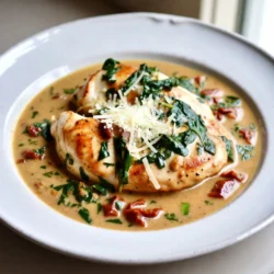 To make Creamy Sun-Dried Tomato Chicken, you need: - 4 boneless, skinless chicken breasts - 1 cup sun-dried tomatoes (packed in oil, drained and chopped) - 1 cup heavy cream - 1 cup chicken broth - 1 teaspoon garlic powder - 1 teaspoon onion powder - 1 teaspoon Italian seasoning - Salt and pepper to taste - 2 tablespoons olive oil - 1 cup fresh spinach (optional) - Grated Parmesan cheese for garnish (optional) You can add some extra flavor with these optional items: - Fresh spinach for a nice touch of green - Grated Parmesan cheese to sprinkle on top If you don't have some ingredients, here are easy swaps: - Use low-fat cream instead of heavy cream for a lighter dish. - Swap chicken broth for vegetable broth if you want a vegetarian option. - If you don't have sun-dried tomatoes, try using fresh tomatoes. - Replace olive oil with butter for a richer flavor. {{ingredient_image_1}} First, season the chicken breasts. Use salt, pepper, garlic powder, onion powder, and Italian seasoning. Rub this mix on both sides of the chicken. Heat two tablespoons of olive oil in a large skillet on medium heat. Once the oil is hot, add the chicken. Cook for 6-7 minutes on each side. The chicken should be golden brown and cooked through. Remove the chicken from the skillet and set it aside. Next, add the chopped sun-dried tomatoes to the same skillet. Saut&eacute; them for about two minutes until they soften. Then, pour in one cup of chicken broth. Don&rsquo;t forget to scrape the browned bits from the bottom of the skillet. This adds a lot of flavor! Let the broth simmer for 2-3 minutes. Now, stir in one cup of heavy cream. Allow this to simmer for another two minutes. The sauce will start to thicken. If you want to add some greens, toss in one cup of fresh spinach now. Let it wilt in the sauce. After this, return the cooked chicken to the skillet. Spoon the creamy sauce over the chicken. Let it simmer for another 2-3 minutes to infuse the flavors. To ensure the chicken cooks evenly, use a meat thermometer. The internal temperature should reach 165&deg;F. If you want a richer flavor, let the sauce simmer a bit longer. Just keep an eye on it to avoid burning. For extra creaminess, you can add more heavy cream or a little butter. Once everything is cooked, taste the sauce. Adjust the salt and pepper if needed. To serve, place the chicken on a plate and drizzle the sauce over it. If you like, sprinkle some grated Parmesan cheese on top. This adds a nice touch! Enjoy your flavorful meal with a side of pasta or a salad for a complete dinner. When cooking creamy sun-dried tomato chicken, avoid overcooking the chicken. It should be juicy and tender. Also, don&rsquo;t rush the sauce. Let it simmer enough to thicken and blend flavors. Using too much salt can overpower the dish. Taste as you go and adjust to find the right balance. To boost flavor, use fresh herbs. Basil or parsley adds a nice touch. You can also add a splash of lemon juice for brightness. If you like spice, sprinkle in some red pepper flakes. This will give the dish a warm kick. Don't forget to let the sauce simmer longer for deeper taste. A large skillet is key for this recipe. It allows for even cooking of the chicken. A good pair of tongs helps flip the chicken without tearing it. Use a wooden spoon to scrape up those tasty bits from the pan. A measuring cup for the cream and broth will keep your portions right. Finally, a sharp knife makes chopping easy and safe. Pro Tips Choose Quality Sun-Dried Tomatoes: Opt for sun-dried tomatoes packed in oil for a richer flavor. If using dried tomatoes, rehydrate them in warm water or broth before adding to the dish. Perfectly Cooked Chicken: To ensure even cooking, let the chicken breasts sit at room temperature for about 15 minutes before seasoning and cooking. This helps them cook more evenly. Thicken Your Sauce: If you prefer a thicker sauce, let it simmer a little longer after adding the cream. You can also add a cornstarch slurry for an extra boost in thickness. Serve with Sides: This creamy chicken pairs wonderfully with pasta, rice, or a fresh salad. Consider adding a side of garlic bread to soak up the delicious sauce! {{image_2}} You can easily add vegetables to this dish. Fresh spinach is a great choice. It adds color and nutrition. You can also use mushrooms for a rich flavor. Just saut&eacute; them with the sun-dried tomatoes. Bell peppers and zucchini work well, too. They add crunch and make the dish more colorful. Aim for about one cup of veggies for balance. Chicken is delicious, but you can switch it up. Try using turkey breasts for a leaner option. If you prefer seafood, shrimp cooks fast and pairs well. Just adjust the cooking time to avoid overcooking. Tofu is a great choice for a vegetarian meal. It absorbs the sauce well, giving you a creamy, tasty dish. You can change the flavor to match your taste. For a kick, add red pepper flakes. It adds heat and makes the dish exciting. If you love herbs, fresh basil or parsley brightens the flavors. A squeeze of lemon juice gives a fresh twist. Try different cheeses, too. Feta or goat cheese offer unique flavors to explore. To keep your creamy sun-dried tomato chicken fresh, let it cool first. Place it in an airtight container. Store it in the fridge for up to three days. Make sure to separate any sauce from the chicken, if possible. This helps keep the chicken from getting soggy. When you are ready to enjoy leftovers, reheat them gently. You can use a microwave or a skillet. If using a microwave, heat in short bursts. Stir in between to heat evenly. For a skillet, add a splash of chicken broth to keep it moist. Heat on low until warm. You can freeze the creamy sun-dried tomato chicken for later. Place cooled chicken in a freezer-safe container. Add the sauce on top. Seal it well to avoid freezer burn. It can last up to three months in the freezer. When ready to eat, thaw overnight in the fridge before reheating. Yes, you can make Creamy Sun-Dried Tomato Chicken ahead of time. Cook the chicken and sauce as directed. Let it cool, then store it in an airtight container. It will keep well in the fridge for about three days. When ready to eat, just reheat it on the stove. This dish pairs well with various sides. Here are some great options: - Steamed rice - Mashed potatoes - Pasta - Fresh salad - Garlic bread These sides will soak up the creamy sauce and add more flavor. Yes, this recipe is gluten-free as it uses no flour or bread. Just ensure your chicken broth is gluten-free. Most brands are, but it&rsquo;s good to check the label. Enjoy this dish without any worries! We explored the key ingredients needed for Creamy Sun-Dried Tomato Chicken and how to enhance your dish. I shared step-by-step cooking tips to ensure success and avoid common mistakes. You can adjust flavors and swap ingredients based on what you have. Remember to store leftovers properly for later enjoyment. Lastly, I answered common questions about the recipe. With these insights, you can cook a tasty meal that impresses everyone at your table. Enjoy your cooking journey!