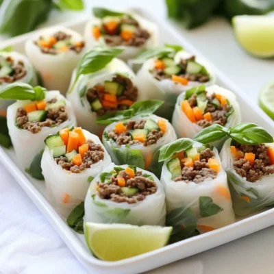 Thai Basil Beef Rolls Flavorful and Easy Recipe