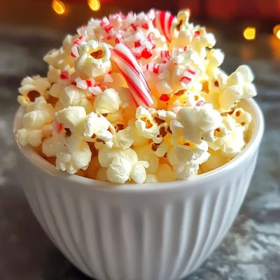 Peppermint White Chocolate Popcorn Irresistible Treat