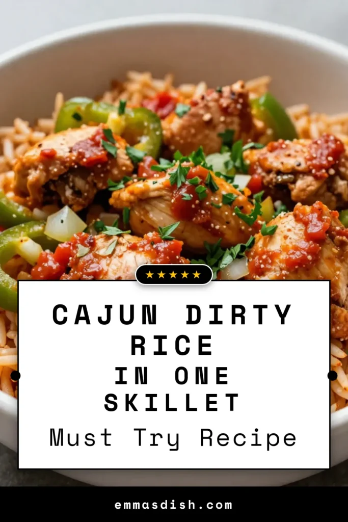 Discover this flavorful Cajun dirty rice recipe that combines savory chicken with vibrant seasonings for a delightful homemade dish. Our easy Cajun rice makes the perfect weeknight meal, packed with delicious dirty rice ingredients like veggies, spices, and chicken thighs. Make this chicken dirty rice in just 45 minutes and elevate your dinner game! Click for the full recipe and save for later! #CajunDirtyRice #HomemadeDirtyRice #EasyCajunRice #ChickenDinner