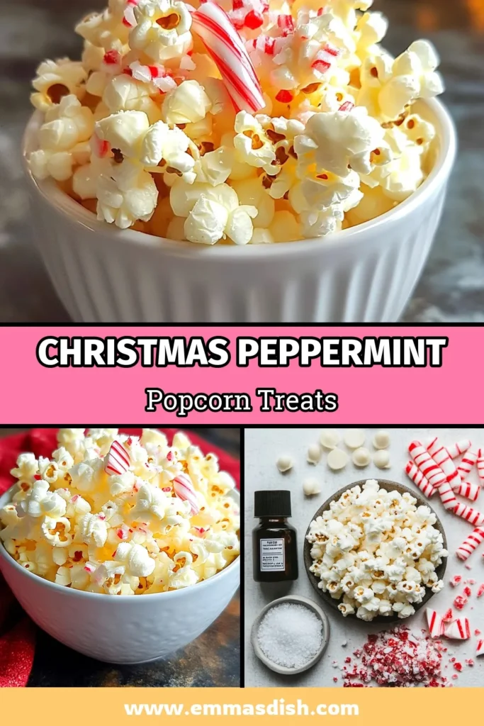 Indulge in the festive spirit with this Peppermint White Chocolate Popcorn recipe! Perfect for holiday gatherings, this delicious treat combines fluffy popcorn with creamy white chocolate and crunchy candy canes. Ideal for parties or as a sweet gift, these white chocolate popcorn clusters are a must-try. Elevate your holiday treats with this easy peppermint dessert recipe. Click to discover the full recipe and make your festive popcorn snacks! #PeppermintWhiteChocolatePopcorn #HolidayPopcornRecipe #FestivePopcornSnacks #PeppermintDessertRecipes