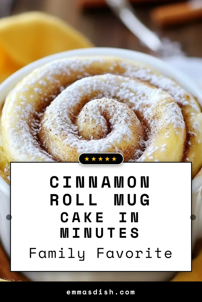 Indulge in a delightful cinnamon roll mug cake that’s ready in just minutes! This easy mug cake recipe is perfect for satisfying your sweet tooth with a quick dessert recipe that serves one. Simply combine your ingredients, microwave, and enjoy a warm, gooey treat. Ideal for those late-night cravings, this single serving mug cake offers a delicious twist on a classic favorite. Try it today and make dessert a breeze! #MugCake #CinnamonRoll #QuickDessert #EasyRecipes