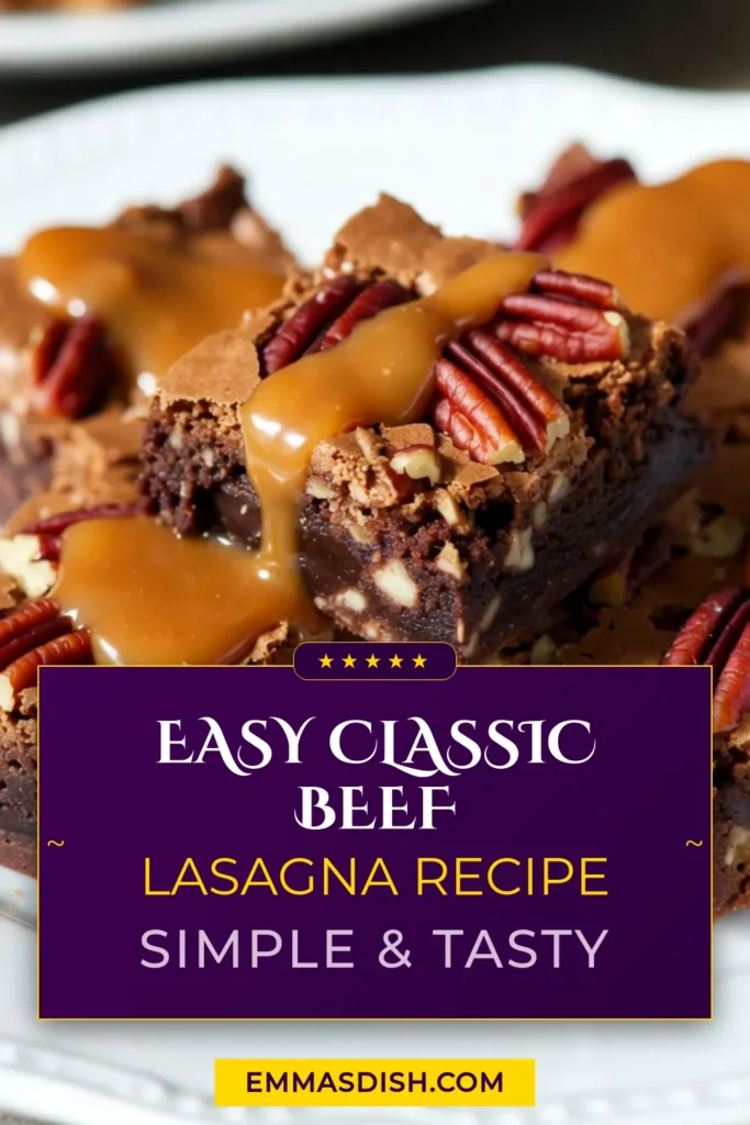 Indulge in these delicious Caramel Pecan Turtle Brownies, a perfect chocolate caramel dessert for any occasion! This fudge brownies recipe is not only easy but also features rich chocolate and crunchy pecans, making it the ultimate pecan brownie recipe. With simple steps, you can create a decadent treat that everyone will love. Try these easy brownie desserts today and watch them disappear! Save this recipe! #Brownies #DessertRecipes #ChocolateLovers #BakingJoy