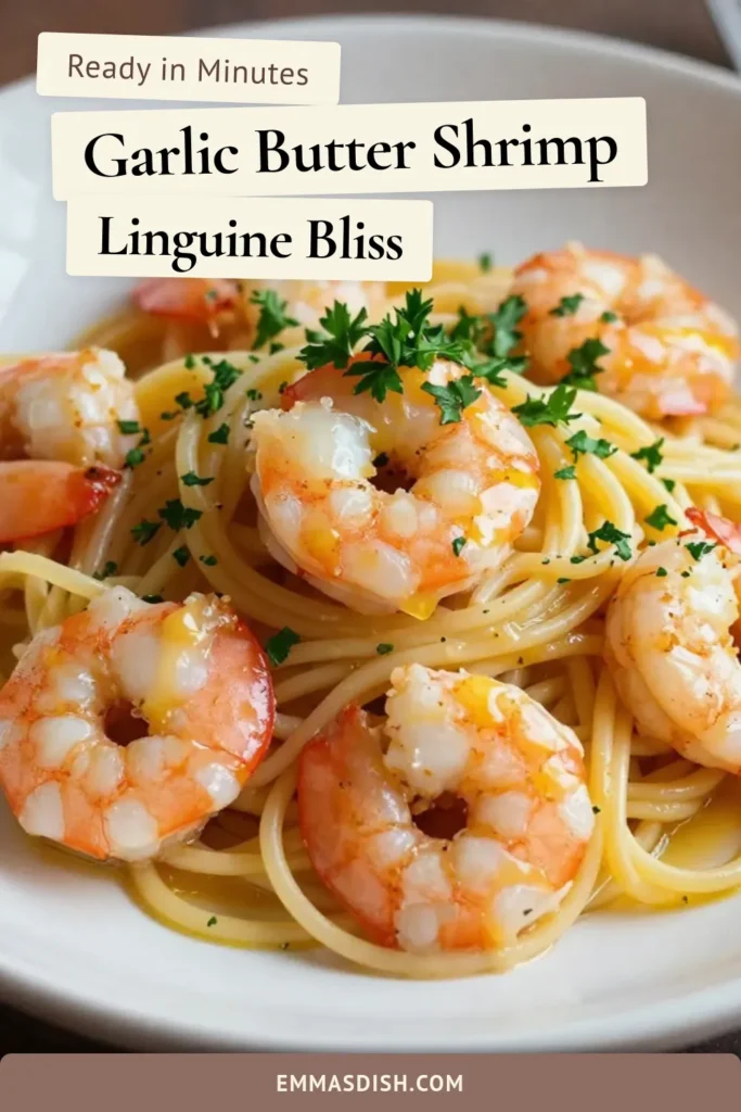 Indulge in this easy shrimp linguine recipe that combines garlic butter shrimp linguine with zesty lemon and a hint of spice for a quick seafood pasta dish! This creamy shrimp linguine is perfect for a cozy dinner. Ready in just 25 minutes, it&rsquo;s sure to impress. Don&rsquo;t miss out on this delicious lemon garlic shrimp pasta&mdash;save and share for your next meal! #ShrimpScampi #PastaRecipes #SeafoodLovers #QuickDinnerIdeas
