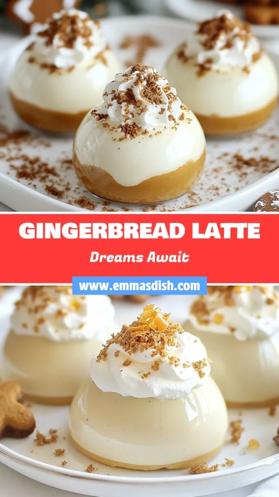 Indulge in the holiday spirit with our Gingerbread Latte Mousse Domes! This delightful Gingerbread Dessert Recipe combines rich coffee flavors with festive spices to create a dreamy Whipped Cream Coffee Dessert. Perfect for gatherings, these Coffee Mousse Domes are sure to impress. Follow our easy steps for a stunning presentation! Save and try this festive treat today! #GingerbreadLatteMousse #GingerbreadDessertRecipe #FestiveGingerbreadTreats #WhippedCreamCoffeeDessert