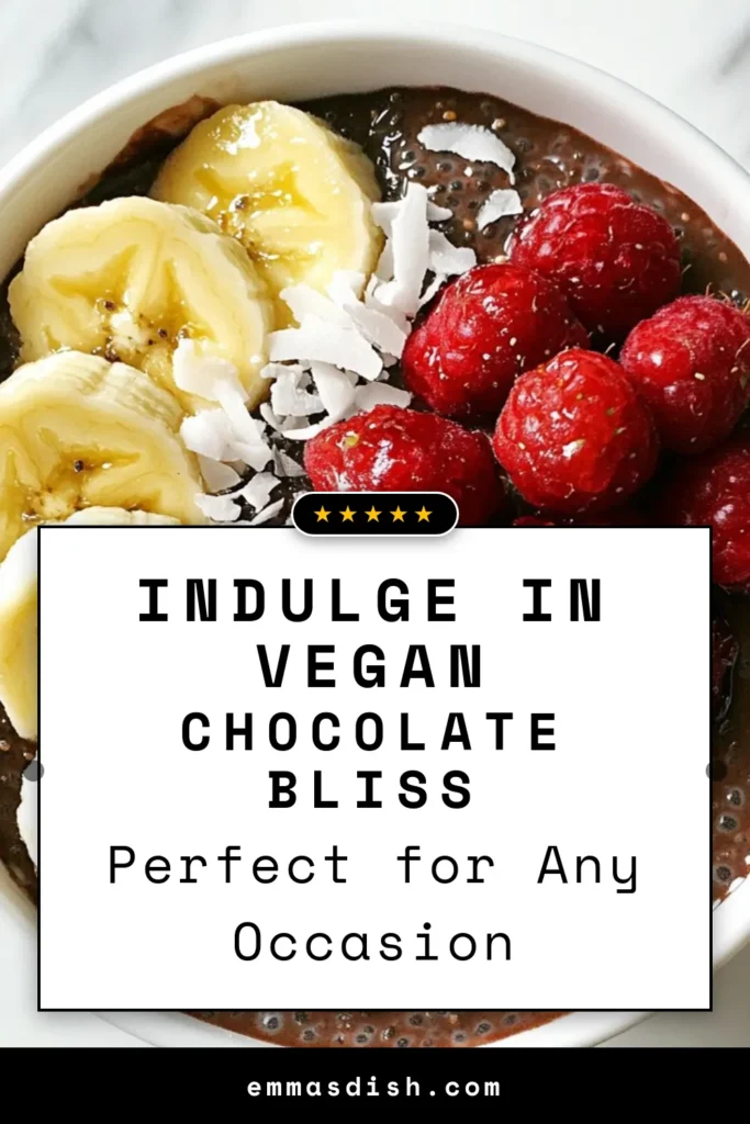 Indulge in our Vegan Chocolate Chia Pudding, a decadent plant-based dessert recipe that's as healthy as it is delicious. This easy vegan pudding requires just 10 minutes of prep and is a no-bake chocolate dessert that everyone will love. Chia seeds combine with almond milk, cocoa powder, and natural sweeteners for a nutritious treat. Perfect for any occasion! Save this healthy chia seed recipe and elevate your dessert game today! #VeganDessert #ChiaPudding #HealthyLiving #NoBakeDessert