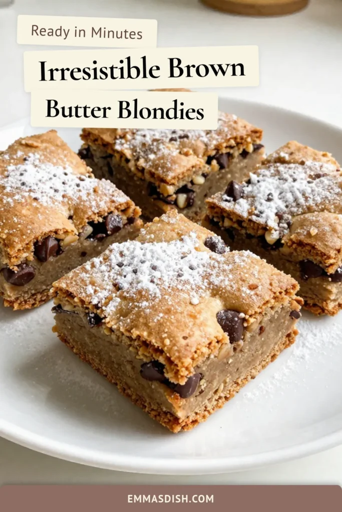 Discover the ultimate easy blondie recipe with these irresistible brown butter blondies! With the rich flavor of brown butter, gooey chocolate chips, and optional nuts, these homemade blondies are sure to be a hit. Perfect for snacks or desserts, this recipe makes 16 delicious squares that everyone will love. Save this recipe for a delightful treat that everyone can enjoy! #BrownButterBlondies #EasyBlondieRecipe #ChocolateChipBlondies #HomemadeBlondies