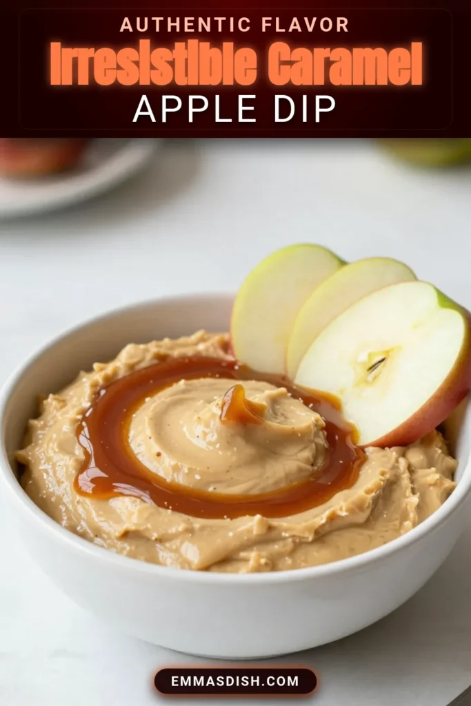 Indulge in this creamy, delicious salted caramel apple dip that combines the rich flavors of a homemade salted caramel dip with smooth cream cheese. This easy apple dip recipe is perfect for parties or a sweet snack at home. Simply dip your favorite apple slices in this creamy caramel dip for apples and enjoy! Try it today&mdash;your taste buds will thank you! #SaltedCaramelAppleDip #CreamCheeseCaramelDip #EasyAppleDipRecipe #HomemadeSaltedCaramelDip