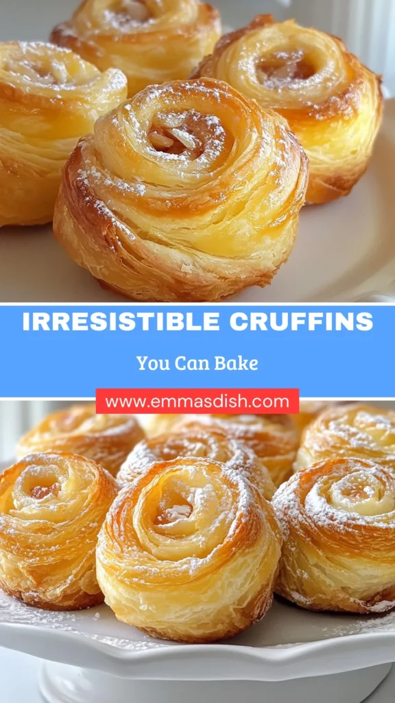 Indulge in this delightful cruffin recipe that combines the best of croissants and muffins! These homemade cruffins are light and fluffy, filled with your choice of raspberry jam or Nutella, making them a perfect treat for any occasion. Elevate your baking with this easy-to-follow guide and create delicious raspberry cruffins and Nutella cruffins that your family will love. Save this recipe to impress your friends! #CruffinRecipe #HomemadeCruffins #FluffyCruffins #BakingLove