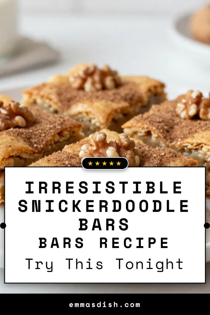Indulge in these delicious Snickerdoodle Blondie Bars that are perfectly chewy and bursting with flavor! This Snickerdoodle Blondies recipe is an easy blondie bars treat you can whip up in no time. Enjoy a warm cinnamon blondie dessert that&rsquo;s sure to impress. Perfect for sharing or a cozy night in. Don't miss out on the best blondie recipe you'll ever make! Save this recipe now! #SnickerdoodleBlondies #DessertRecipes #BlondieBars #BakingJoy