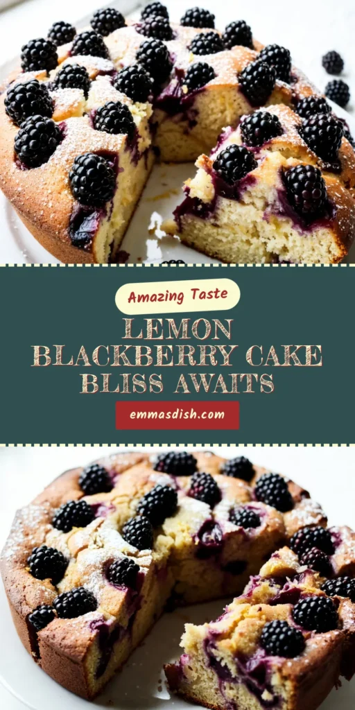 Indulge in a delightful Blackberry Lemon Coffee Cake that combines the perfect tang of lemon with juicy fresh blackberries. This easy coffee cake recipe is perfect for any occasion, whether you're hosting a brunch or enjoying a cozy afternoon treat. Learn how to make this refreshing lemon flavored cake with simple ingredients and step-by-step instructions. Save this recipe for your next baking adventure! #BlackberryLemonCoffeeCake #FreshBlackberryDessert #BakingWithBlackberries #EasyCoffeeCakeRecipe