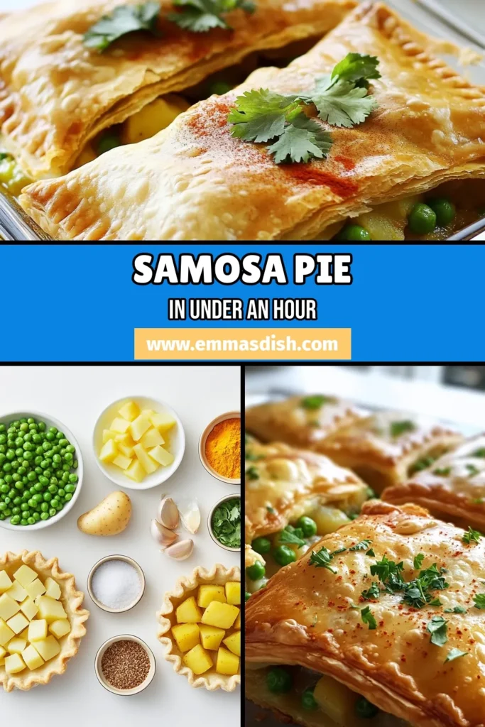 Indulge in the flavors of India with this easy Indian samosa pie! This vegetarian samosa pie features a delicious filling of potatoes and peas, all wrapped in flaky baked samosa crusts. Perfect for gatherings or a cozy night in. Try this easy samosa recipe today and impress your family and friends. Don’t forget to save this recipe for later! #IndianSamosaPie #EasySamosaRecipe #VegetarianSamosaPie #BakedSamosa