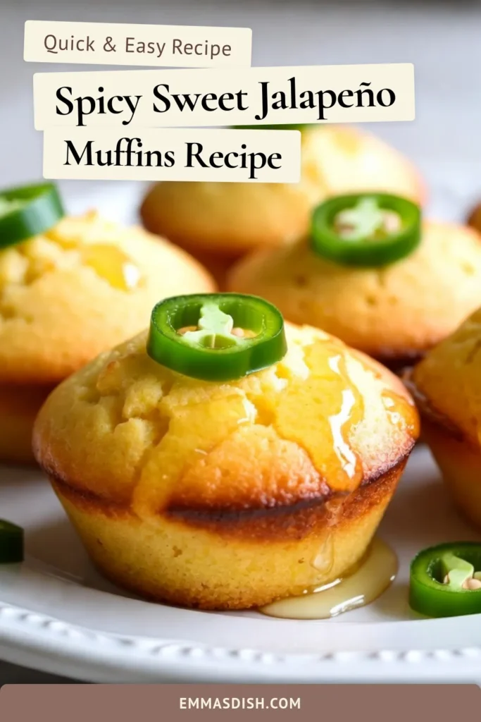 Discover the deliciousness of Jalape&ntilde;o Honey Cornbread Muffins! This honey cornbread recipe blends sweet and spicy for the perfect treat. These easy cornbread muffins are ideal for any meal or snack. Add a kick with fresh jalape&ntilde;os and a touch of cheddar for extra flavor. Try these spicy cornbread muffins today and enjoy a delightful twist on a classic favorite! Save this recipe for your next baking session! #Jalape&ntilde;oCornbreadMuffins #EasyCornbreadMuffins #SpicyCornbreadMuffins #HoneyCornbreadRecipe