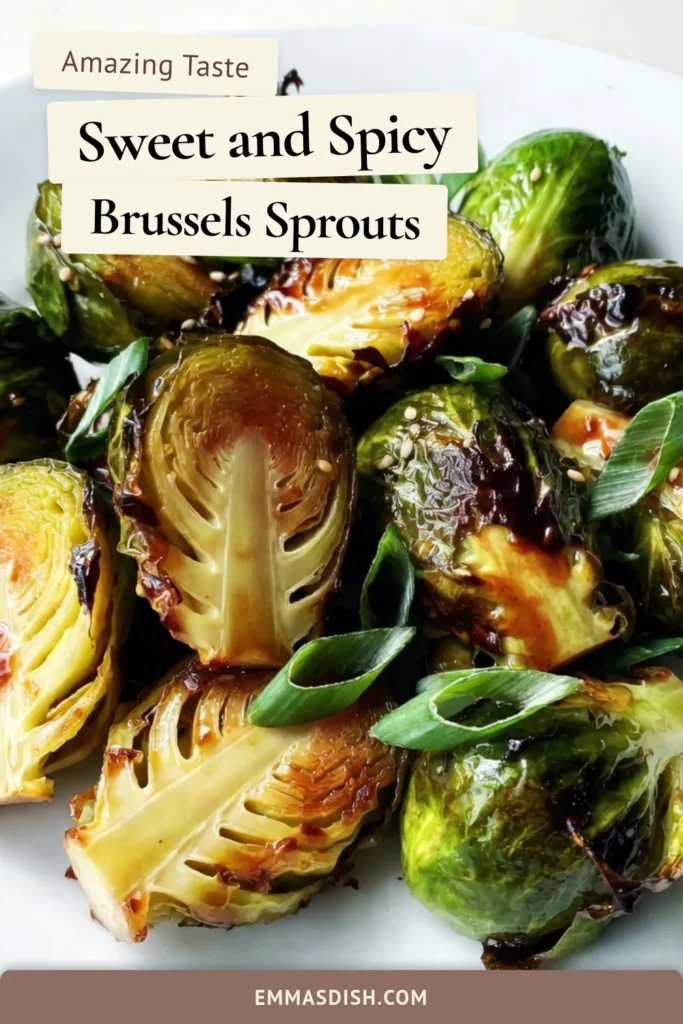 Discover the ultimate Honey Sriracha Brussels Sprouts recipe that&rsquo;s perfect for any occasion! Elevate your meal with these roasted Brussels sprouts, coated in a delicious honey Sriracha sauce that brings the heat. This vegetarian Brussels sprouts recipe is savory, spicy, and sure to please anyone at the table. Ready in just 35 minutes, it's a must-try! Save this spicy Brussels sprouts recipe for your next meal. #HoneySrirachaBrusselsSprouts #VegetarianRecipes #HealthyEating #EasyRecipes