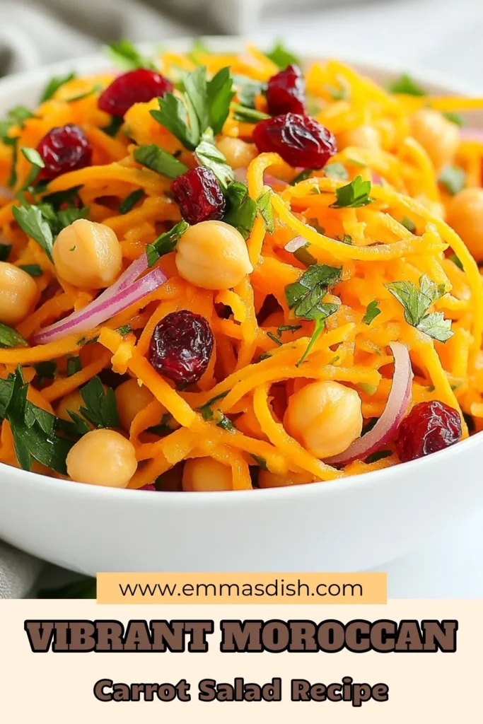 Discover the vibrant flavors of this Moroccan carrot chickpea salad, a healthy vegetarian salad that's perfect for any occasion. Packed with nutrients, this easy chickpea recipe is not only gluten-free but also a delightful Moroccan-inspired salad that will impress your family and friends. Prepare this refreshing dish in just 30 minutes and enjoy a burst of taste in every bite. Save this recipe for your next meal! #MoroccanCarrotChickpeaSalad #HealthySalad #ChickpeaRecipes #GlutenFreeSalad