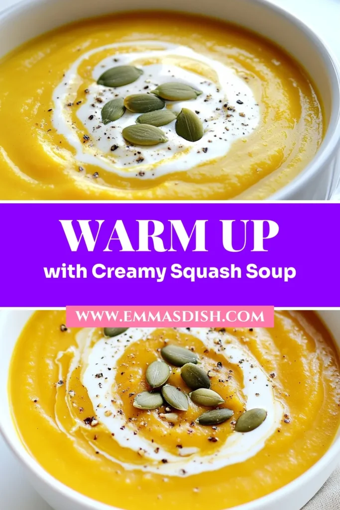 Warm up with this delicious winter squash soup, featuring a creamy butternut squash soup recipe that’s perfect for chilly days. This cozy soup is not only vegan but also uses acorn squash and rich coconut milk to create a comforting meal. Enjoy this vegan acorn squash soup that’s loaded with flavor and warmth! Try it out and savor the taste of winter! Save this cozy soup for winter now! #WinterSquashSoup #ButternutSquashSoup #CozySoupsForWinter #VeganCooking