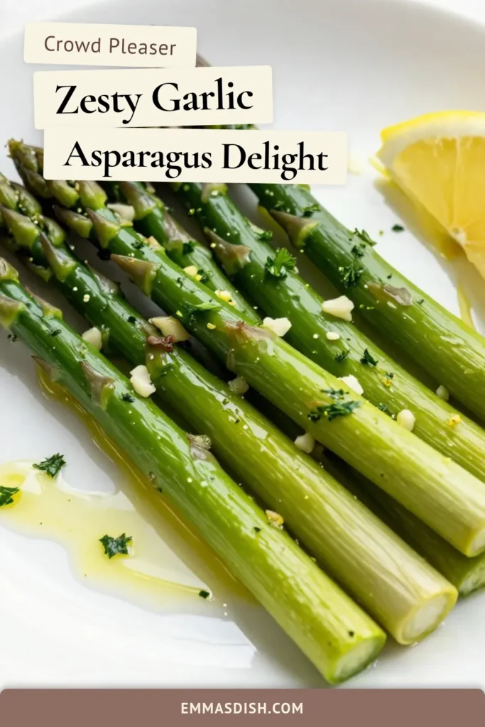 Elevate your meals with this zesty lemon garlic asparagus recipe! Perfectly roasted, this healthy asparagus side dish boasts a burst of flavor thanks to lemon, garlic, and a sprinkle of Parmesan. Whether you're looking for easy asparagus with Parmesan or a fresh take on lemon garlic vegetable recipes, this dish is a must-try. Ready in just 25 minutes, it's the perfect addition to any dinner. Save this roasted asparagus recipe now! #AsparagusRecipes #HealthyEating #LemonGarlic #SideDishes