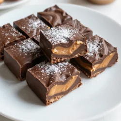 To make Chocolate Peanut Butter Fudge, you need: - 1 cup creamy peanut butter - 1 cup semi-sweet chocolate chips - 1/2 cup sweetened condensed milk - 1 teaspoon vanilla extract - 1/4 cup powdered sugar - A pinch of salt Each ingredient plays a key role. The creamy peanut butter adds richness. Semi-sweet chocolate chips give a nice balance of sweet and cocoa. Sweetened condensed milk acts as a creamy base. Vanilla extract enhances the flavors. Powdered sugar adds sweetness and helps with texture. A pinch of salt brings everything together. You can customize your fudge with these optional ingredients: - Chopped nuts, like walnuts or almonds - Mini marshmallows for extra texture - Flavored extracts, like almond or mint These additions can make your fudge even more exciting. Nuts add crunch, while marshmallows give a chewy bite. Flavored extracts can change the taste profile. You might want to swap some ingredients. Here are some ideas: - Use natural peanut butter instead of creamy for a different texture. - Dark chocolate chips can replace semi-sweet for a richer taste. - Coconut milk can stand in for sweetened condensed milk for a dairy-free option. These swaps can help you tailor the fudge to your taste or dietary needs. Always remember to adjust the sweetness if you change the chocolate type. {{ingredient_image_1}} To start, you need to prep your baking dish. Grab an 8x8-inch dish and line it with parchment paper. Make sure the paper hangs over the sides. This step helps you lift the fudge out later. It makes cutting easier too. Next, we will melt the chocolate. In a medium saucepan, combine the semi-sweet chocolate chips and sweetened condensed milk. Set the heat to low. Stir the mix gently until everything melts and becomes smooth. This may take a few minutes. Once melted, remove the pan from the heat. Stir in the vanilla extract and a pinch of salt. This adds a nice flavor to your fudge. Now, let&rsquo;s make the peanut butter layer. In a separate bowl, combine the creamy peanut butter and powdered sugar. Use a spatula or spoon to mix them. Keep mixing until the mixture is smooth and well combined. This step is key to getting a nice, creamy texture in your fudge. It&rsquo;s time to layer the fudge. Pour half of the melted chocolate mixture into the prepared baking dish. Spread it evenly across the bottom. Now, take spoonfuls of the peanut butter mixture and dollop them over the chocolate layer. Use a knife to gently swirl it together. This creates a marbled look that&rsquo;s both pretty and tasty. Finally, pour the rest of the chocolate mixture on top. Smooth it out with a spatula. Your fudge is now ready for the fridge! To melt chocolate well, keep it low and slow. Use low heat to avoid burning. I like to use a medium saucepan. Add chocolate chips and sweetened condensed milk. Stir constantly as it heats. Remove from heat when smooth. This keeps the chocolate creamy and shiny. The right texture makes fudge fun to eat. Aim for a thick, creamy mix. When you stir in the peanut butter, blend it well with powdered sugar. This helps it stay smooth. Let the fudge cool in the fridge for at least two hours. Chilling helps it set just right. One big mistake is not measuring your ingredients. Too much peanut butter can make it oily. Too little chocolate can lead to a dry fudge. Another mistake is rushing the cooling time. If you cut it too early, the fudge will be messy. Always wait for it to set properly before slicing. Pro Tips Use Room Temperature Ingredients: Make sure your peanut butter is at room temperature for easier mixing with powdered sugar. Choose Quality Chocolate: Using high-quality semi-sweet chocolate chips will enhance the flavor of your fudge significantly. Don't Overheat the Chocolate: Melt the chocolate slowly over low heat to avoid burning, which can ruin the texture and flavor. Cut with a Warm Knife: Dip your knife in hot water and wipe it dry for cleaner cuts when slicing the fudge. {{image_2}} You can make your fudge more fun by adding nuts. Chopped nuts like walnuts, pecans, or almonds add crunch and flavor. Toss in about 1/2 cup of your favorite nuts. You can mix them in with the peanut butter layer or sprinkle them on top. You can also try adding other mix-ins. Mini marshmallows or crispy rice cereal give a new texture. Just remember to keep the mix-ins small, so they blend well. Adding different flavors can change your fudge game. To make mint fudge, add 1/2 teaspoon of mint extract to the chocolate mixture. This gives it a fresh twist. If you love sea salt, sprinkle a tiny pinch on top before the fudge sets. The salt balances the sweetness, making each bite special. You can also try other extracts like almond or coconut for a unique taste. Just adjust the amount to avoid overpowering the fudge. You can easily make this fudge vegan or dairy-free. Swap the sweetened condensed milk for coconut milk or a dairy-free version. Use vegan chocolate chips instead of semi-sweet ones. For the peanut butter, ensure it's free of any added oils or sugars. This way, you get a clean, tasty treat that's still rich and creamy. Making these swaps keeps the fudge delicious and allows everyone to enjoy it. To keep your chocolate peanut butter fudge fresh, store it in an airtight container. Place parchment paper between layers to prevent sticking. This fudge can last up to one week at room temperature. If your kitchen is warm, it's best to store it in the fridge. The cold helps keep it firm and tasty. If you want to save your fudge for later, freezing is a great option. Cut the fudge into squares before freezing. Wrap each piece in plastic wrap, then place them in a freezer bag. This way, they stay fresh for up to three months. When you are ready to eat some, just thaw them in the fridge for a few hours. The best containers for storing fudge are glass or plastic, with tight lids. Glass containers are great because they don&rsquo;t trap moisture. Plastic containers work well too, just make sure they seal tightly. Avoid using metal containers, as they can react with the fudge and change the taste. Chocolate peanut butter fudge lasts about two weeks in the fridge. Store it in an airtight container. You can freeze it for up to three months. Just wrap it tightly in plastic wrap before freezing. When you're ready to eat it, thaw it in the fridge overnight. Yes, you can use natural peanut butter. It will change the texture a bit. Natural peanut butter is runnier and less sweet. You may want to add a little more powdered sugar. This will help keep the fudge firm and sweet. You can use coconut milk or evaporated milk. These options work well, but they will change the flavor. You can also make your own sweetened condensed milk. Just mix one cup of milk with a cup of sugar and simmer until thick. This blog post covered everything you need to make delicious Chocolate Peanut Butter Fudge. We went through the key ingredients, how to prepare them, and tips for great results. Don&rsquo;t forget the variations to try different flavors and mix-ins. Proper storage will keep your fudge fresh longer. With these simple steps, you can enjoy this sweet treat anytime. Remember, practice makes perfect. Happy baking!